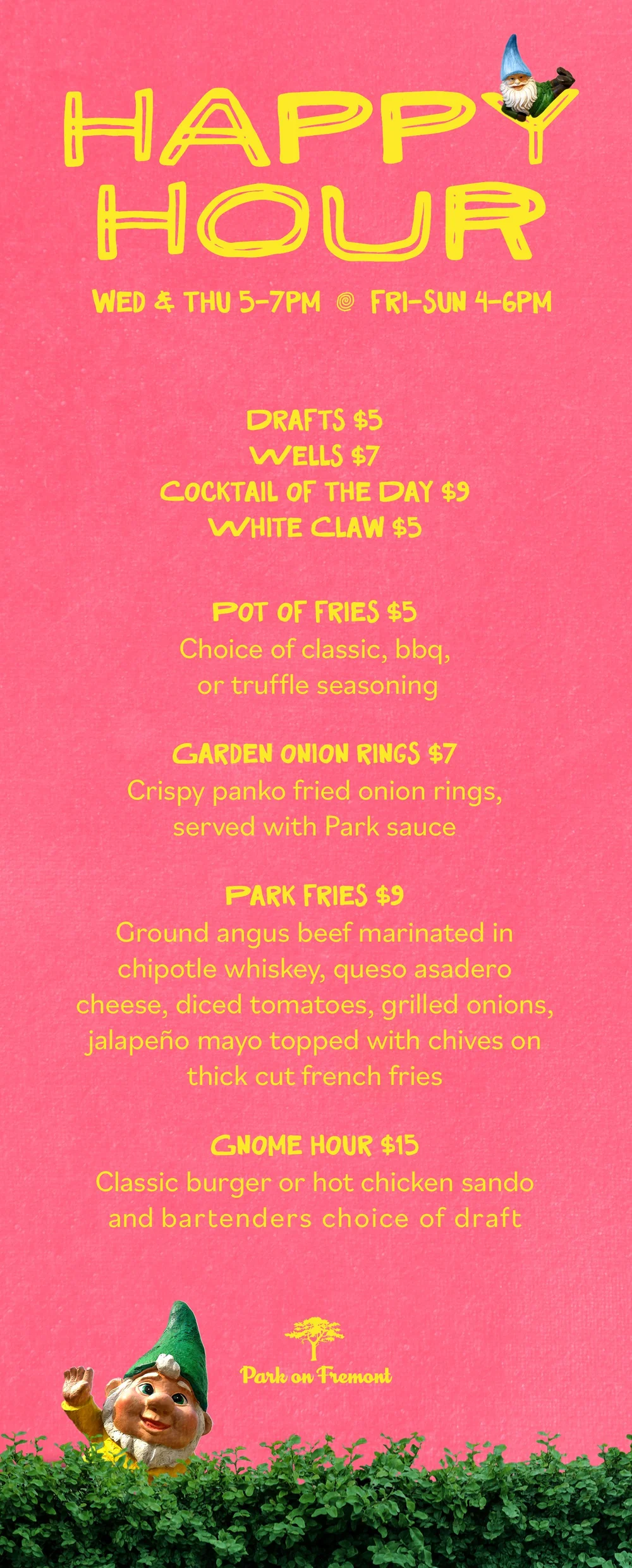 Happy Hour — PARK ON FREMONT