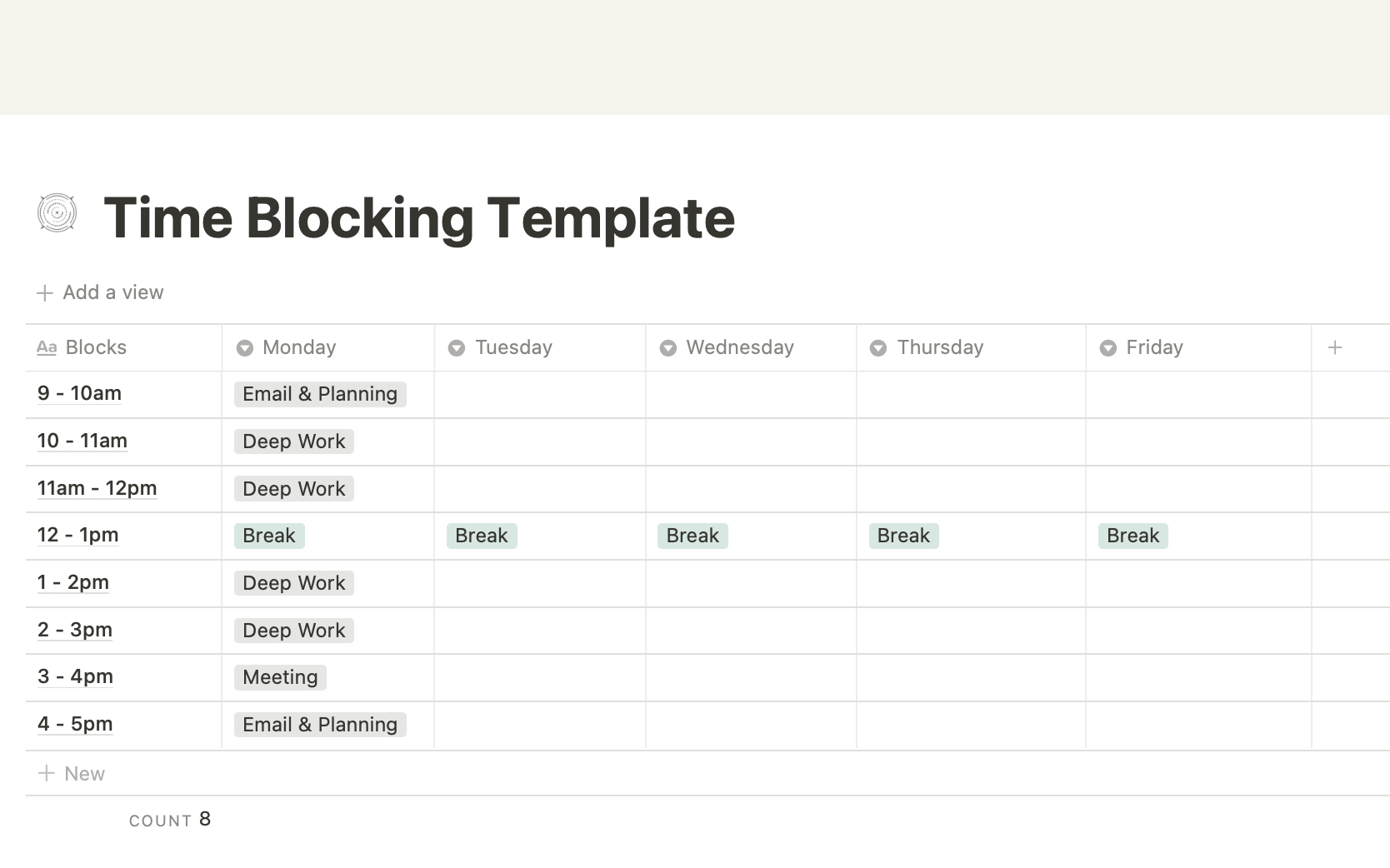 An Easy Guide To Time Blocking In Notion Mynt Planning