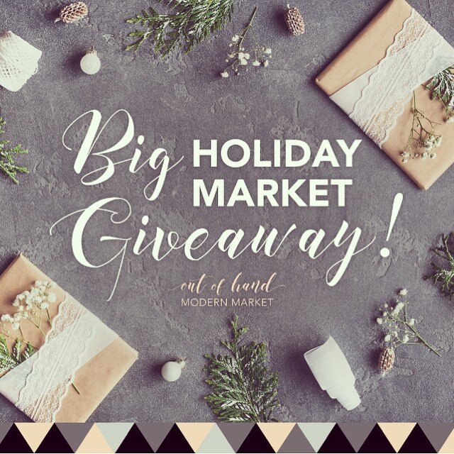 The Big Holiday Market Giveaway from the makers of Out of Hand Holiday Market is valued at over $1200!
 
Enter to win a whole lot of handmade love, including some Mellifera honey + some of the incredible makers taking part in the @outofhandmodernmark