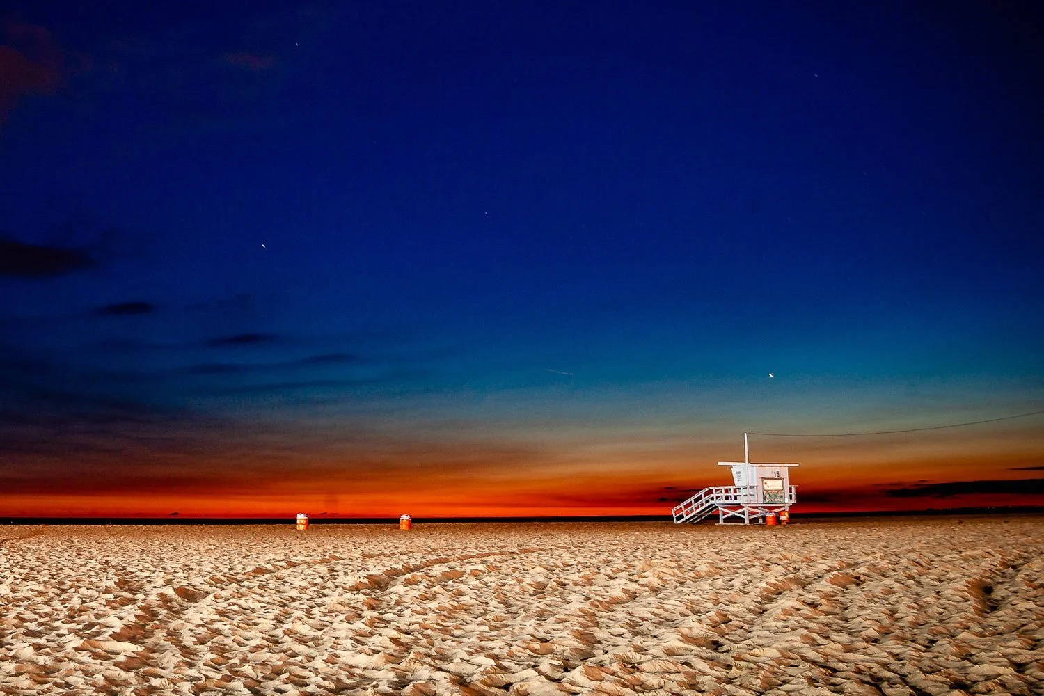 Starry Dusk at Santa Monica Beach - Rodrigo Ojeda - fotos para arte