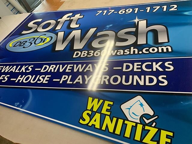 New building sign for the guys @db360_soft_wash  check these guys out for any of your soft wash needs. Pretty cool process and way easier than standing out there with a pressure washer.