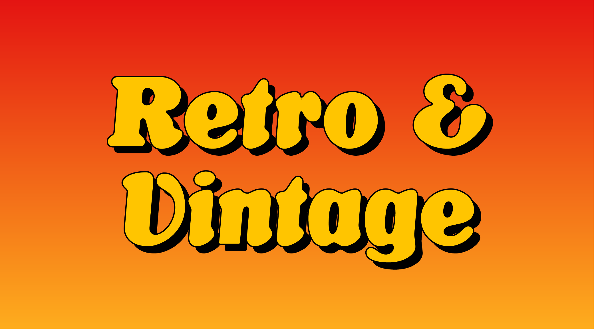 Retro and vintage fonts featuring nostalgic display typography