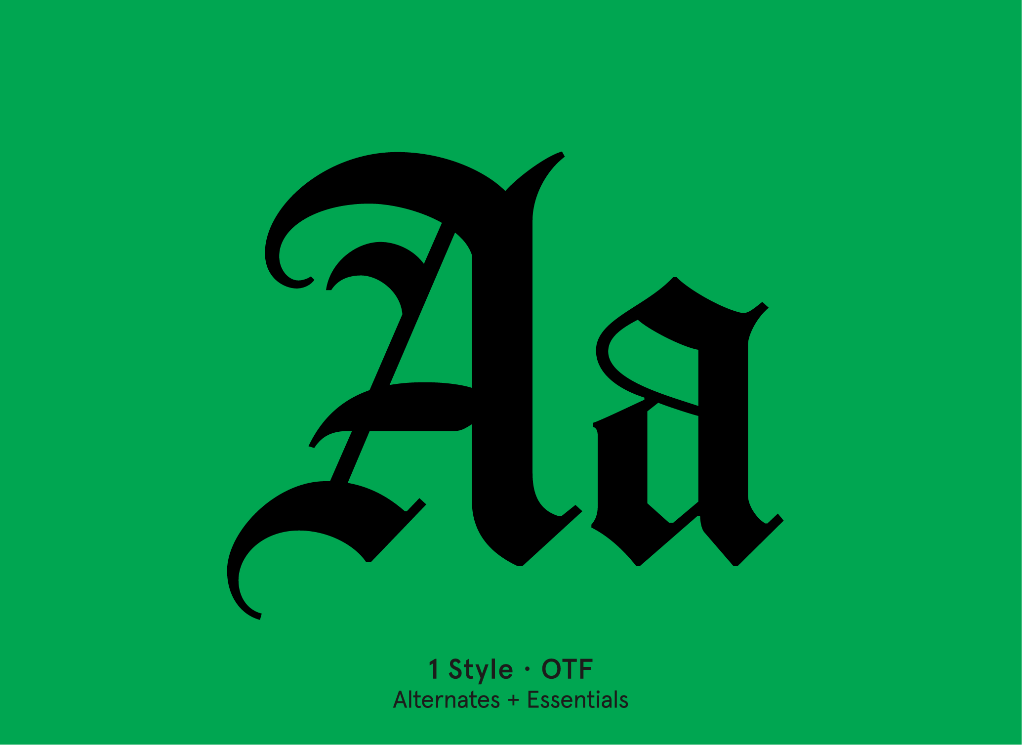 BN Blacklettra gothic display font specimen by BN Type Foundry