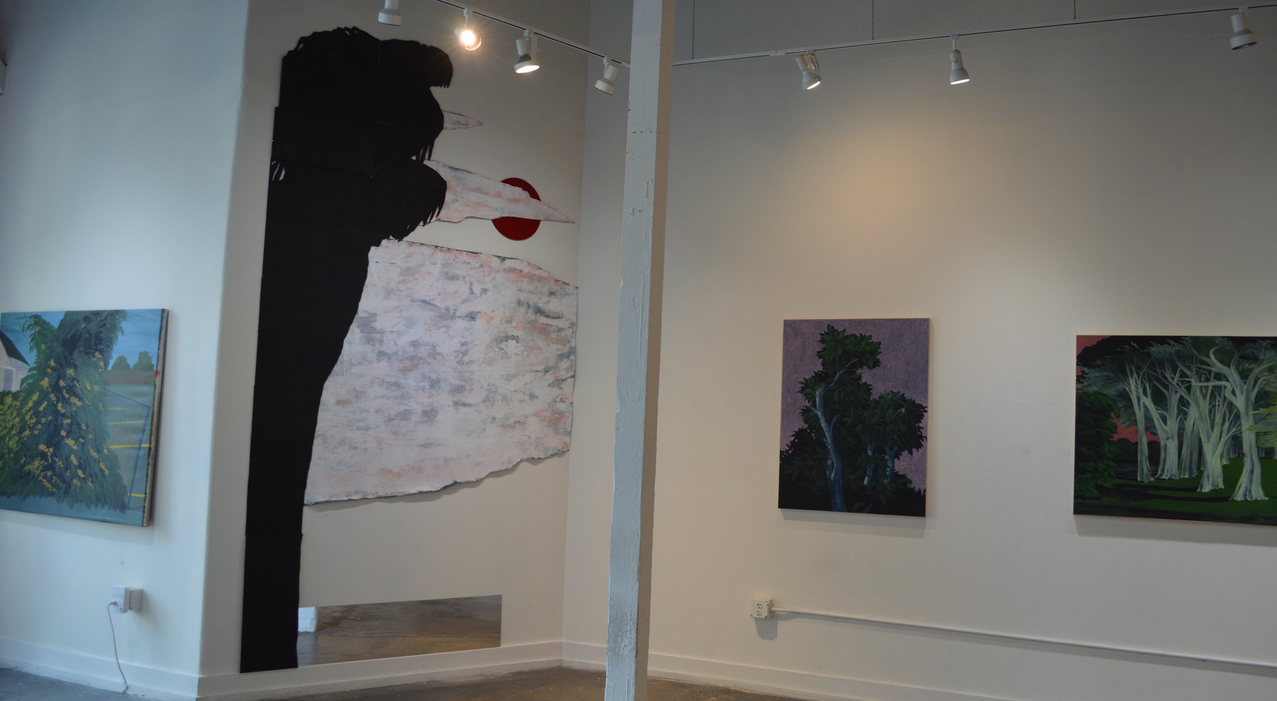 Instillation view: Mother Mirror (12 foot palm)