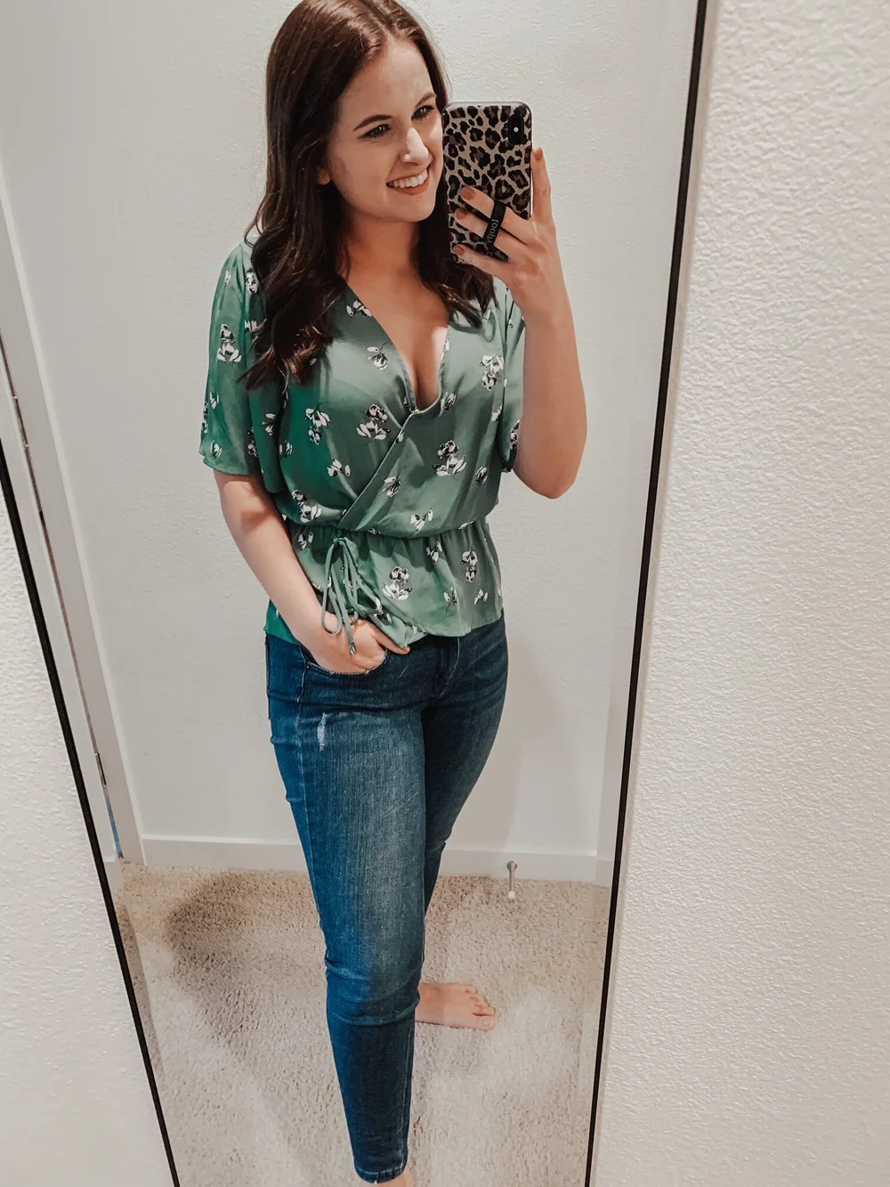 ASTR Surplice Blouse &amp; JUST USA Skinnies