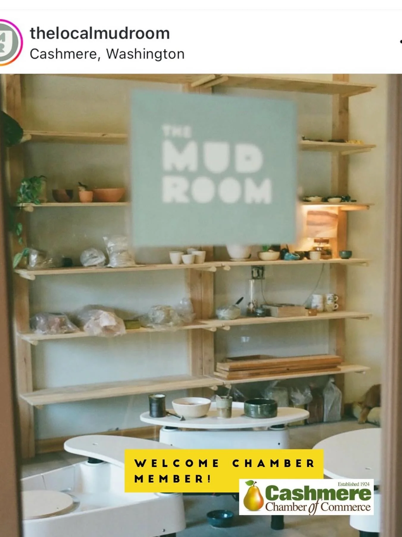 Welcome @thelocalmudroom to the Chamber! 
Check out their new spring schedule for community pottery classes, workshops and studio time. 

Located at 207 Mission Ave in the Mission Building. 

#newchambermember #discovercashmere #ncwlife #communitypot