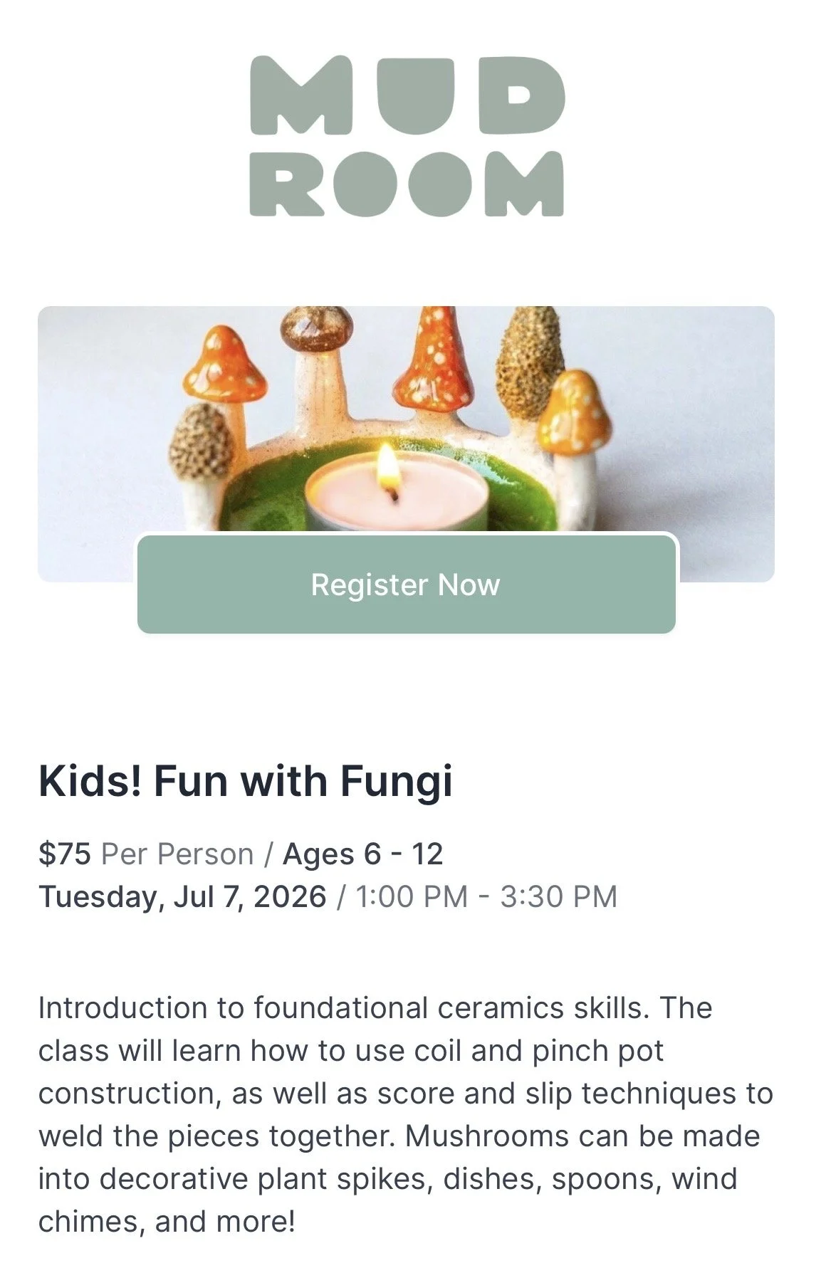 Fun with Fungi at the Local Mudroom
