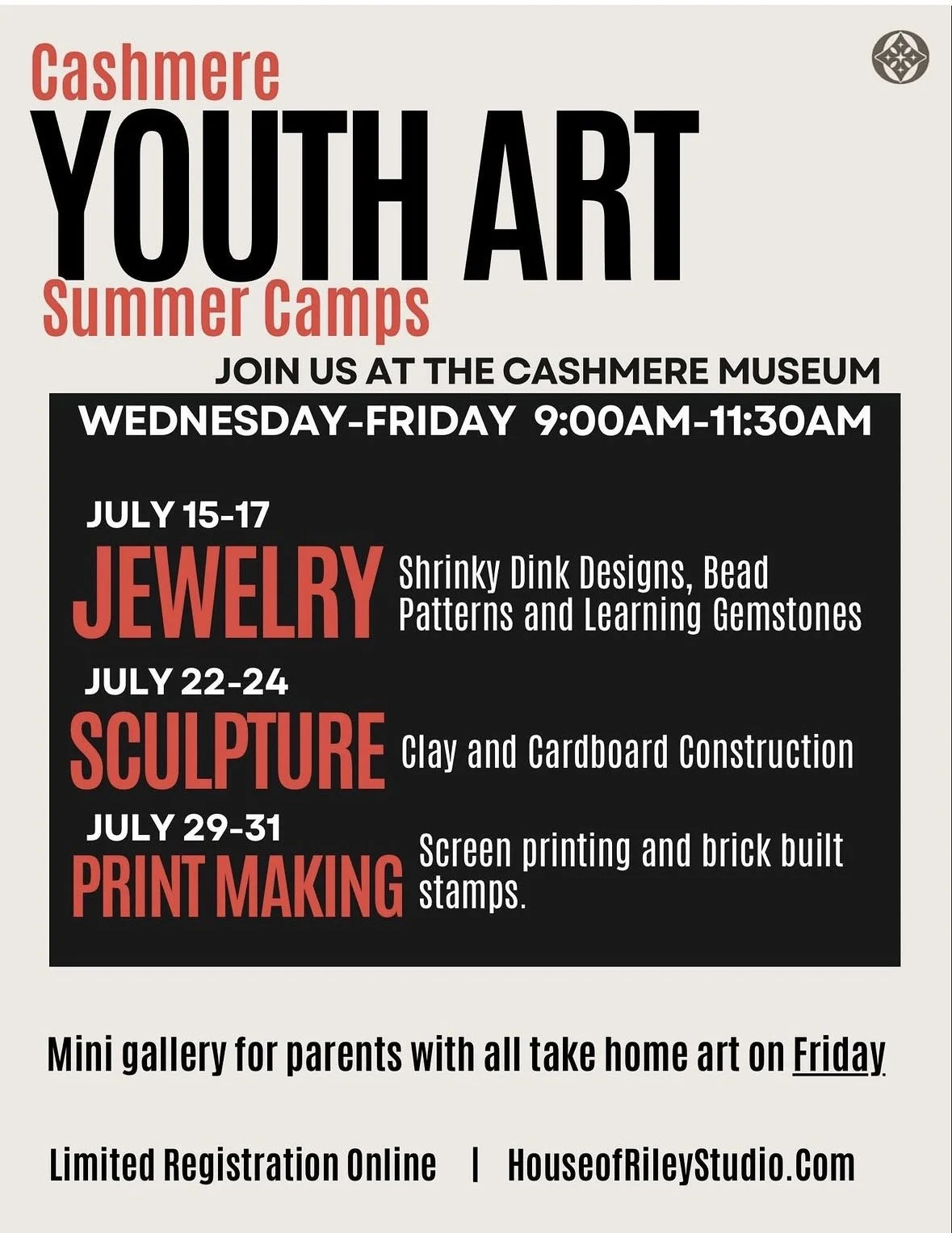 Cashmere Youth Art Summer Camps-Sculpture (Copy) (Copy)