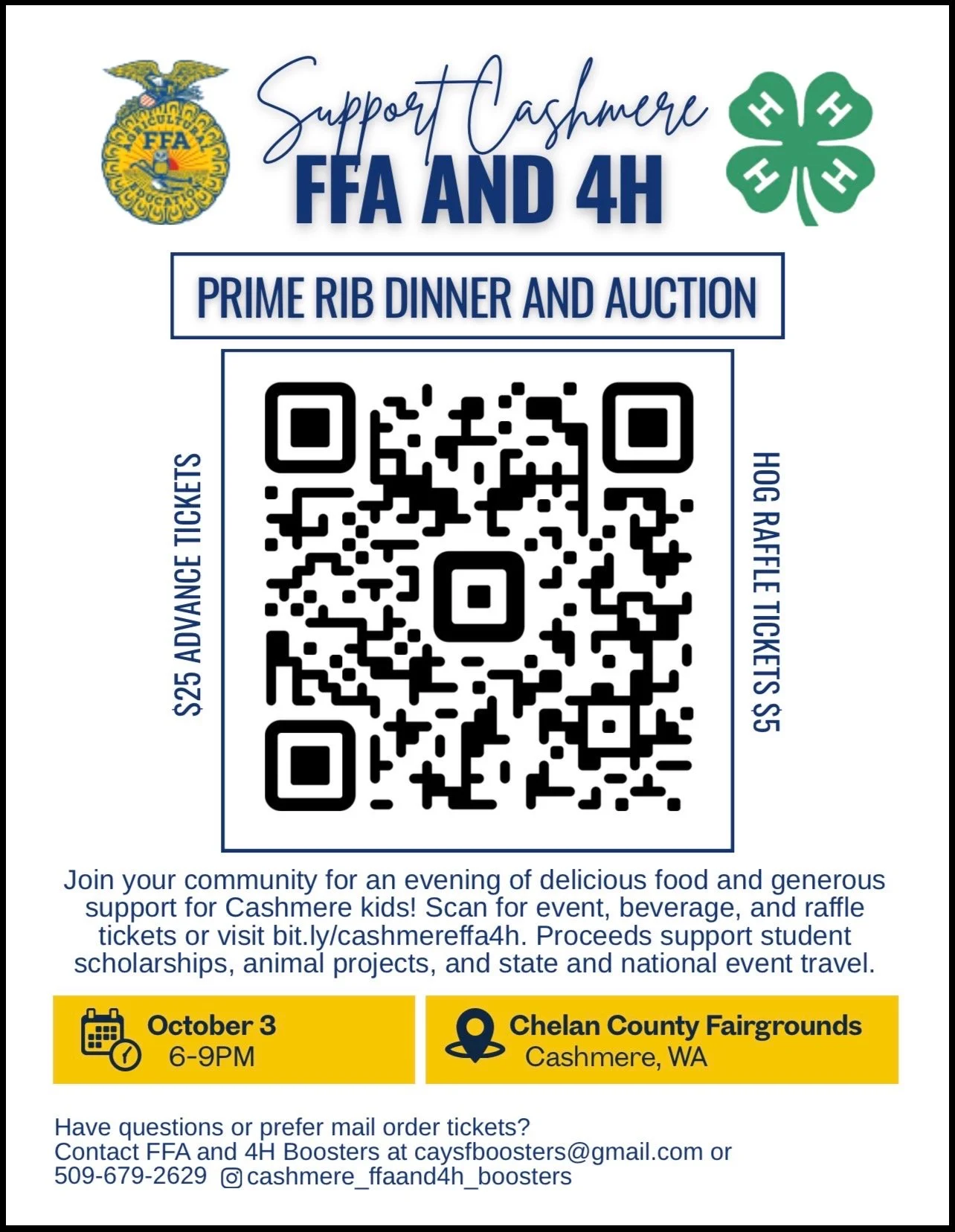 Cashmere FFA and 4H Dinner and Auction