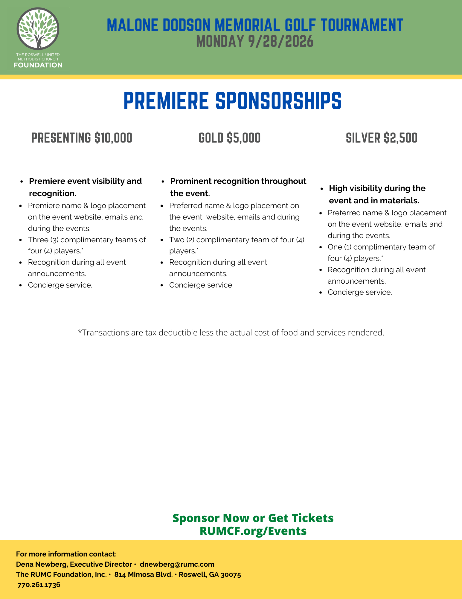 Premiere Sponsorships