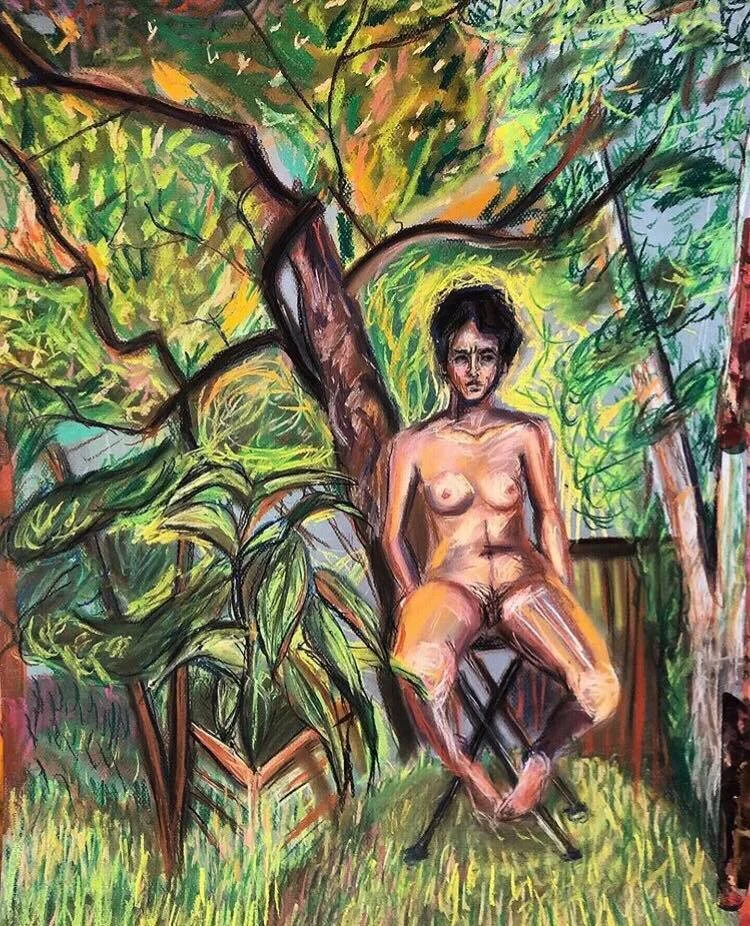 "To Live In a Beautiful World" Pastel on Paper 18x20"