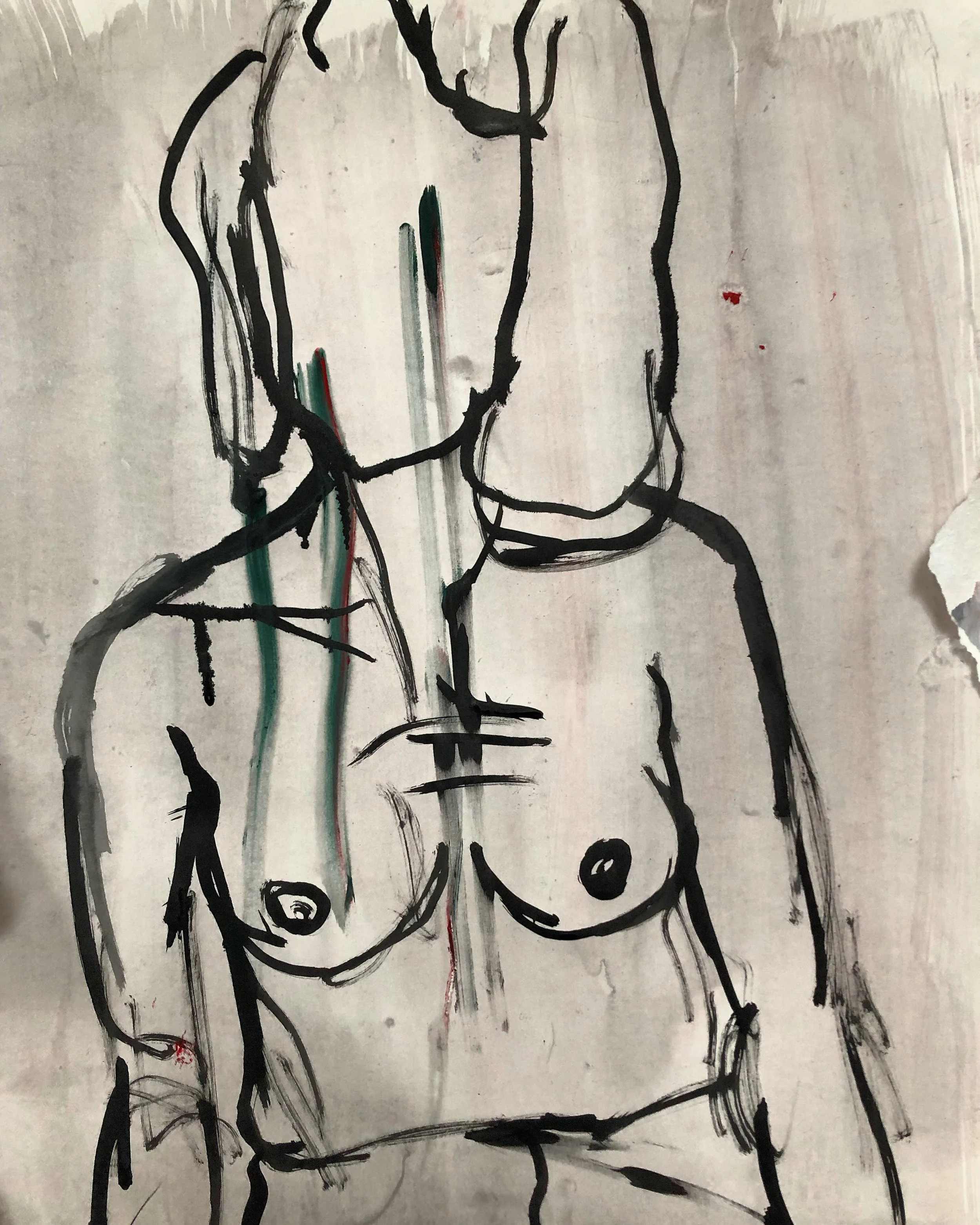 "A Fit Night" Ink on Bristol 16x24"