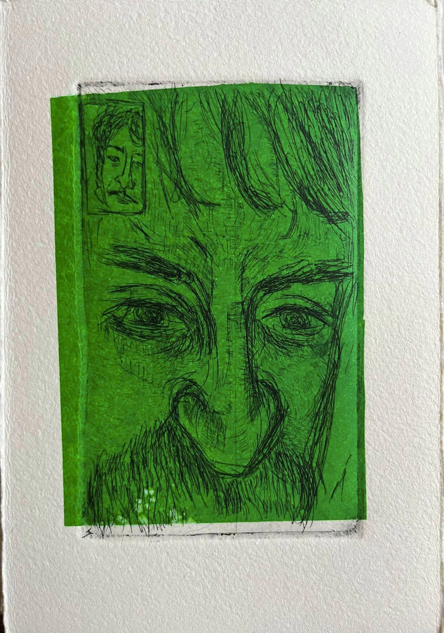 "Screenshot 14" Hardground on Zinc with Chine Colle 