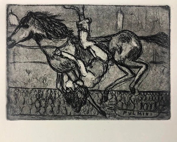 "Fulmini" Acquaforte su Ferro 8x6"