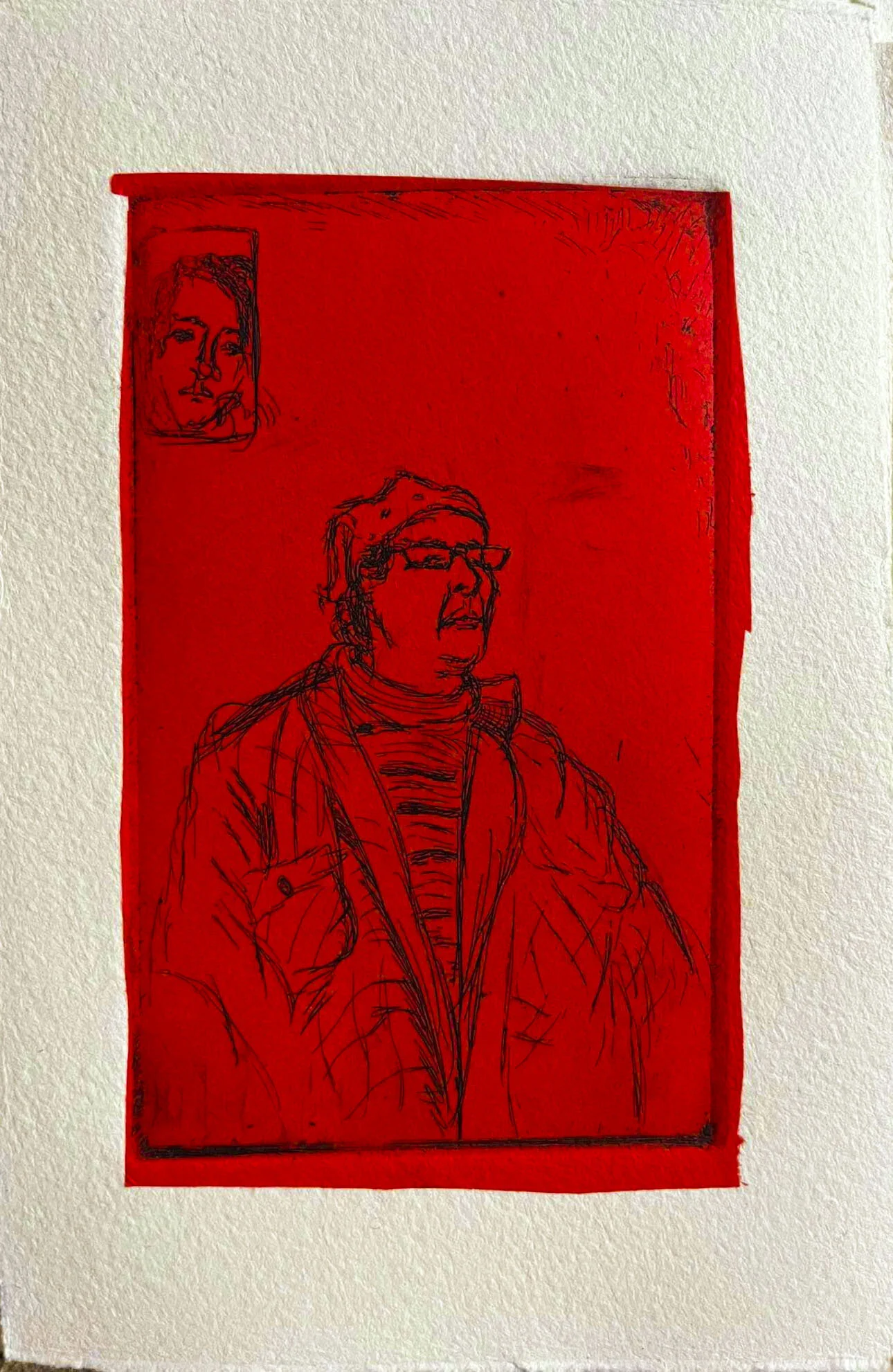 "Screenshot 16" Hardground on Zinc with Chine Colle 