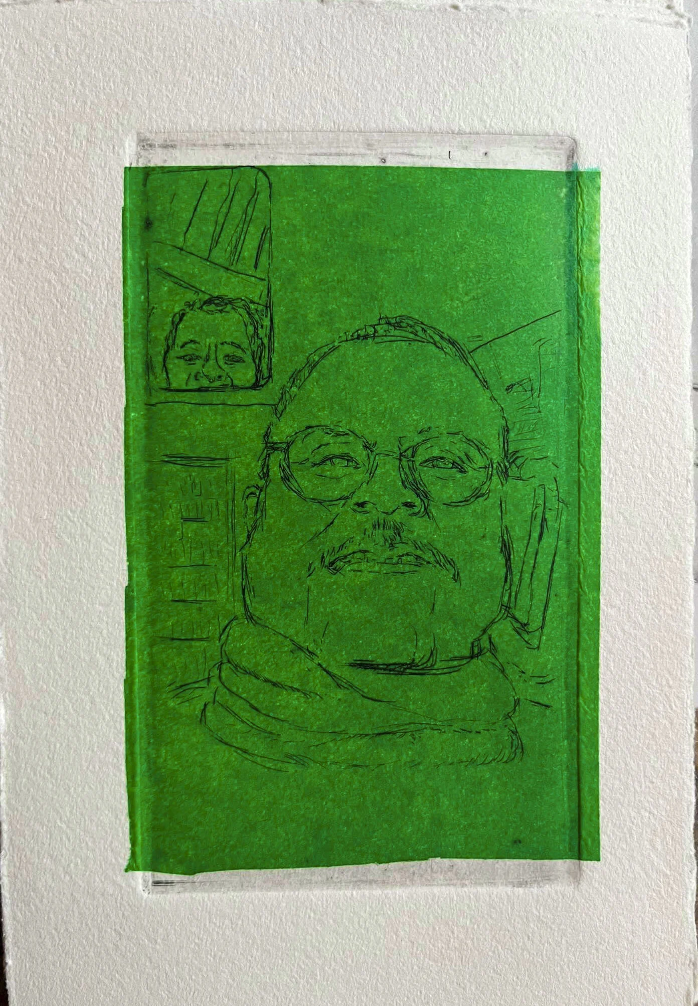 "Screenshot 10" Hardground on Zinc with Chine Colle 