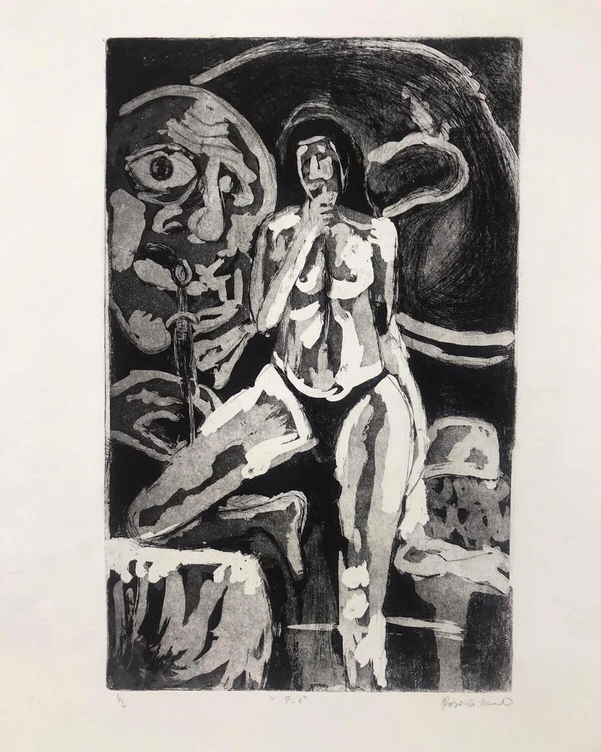 "Fix" Acquatinta e Acquaforte su Rame 12x18"