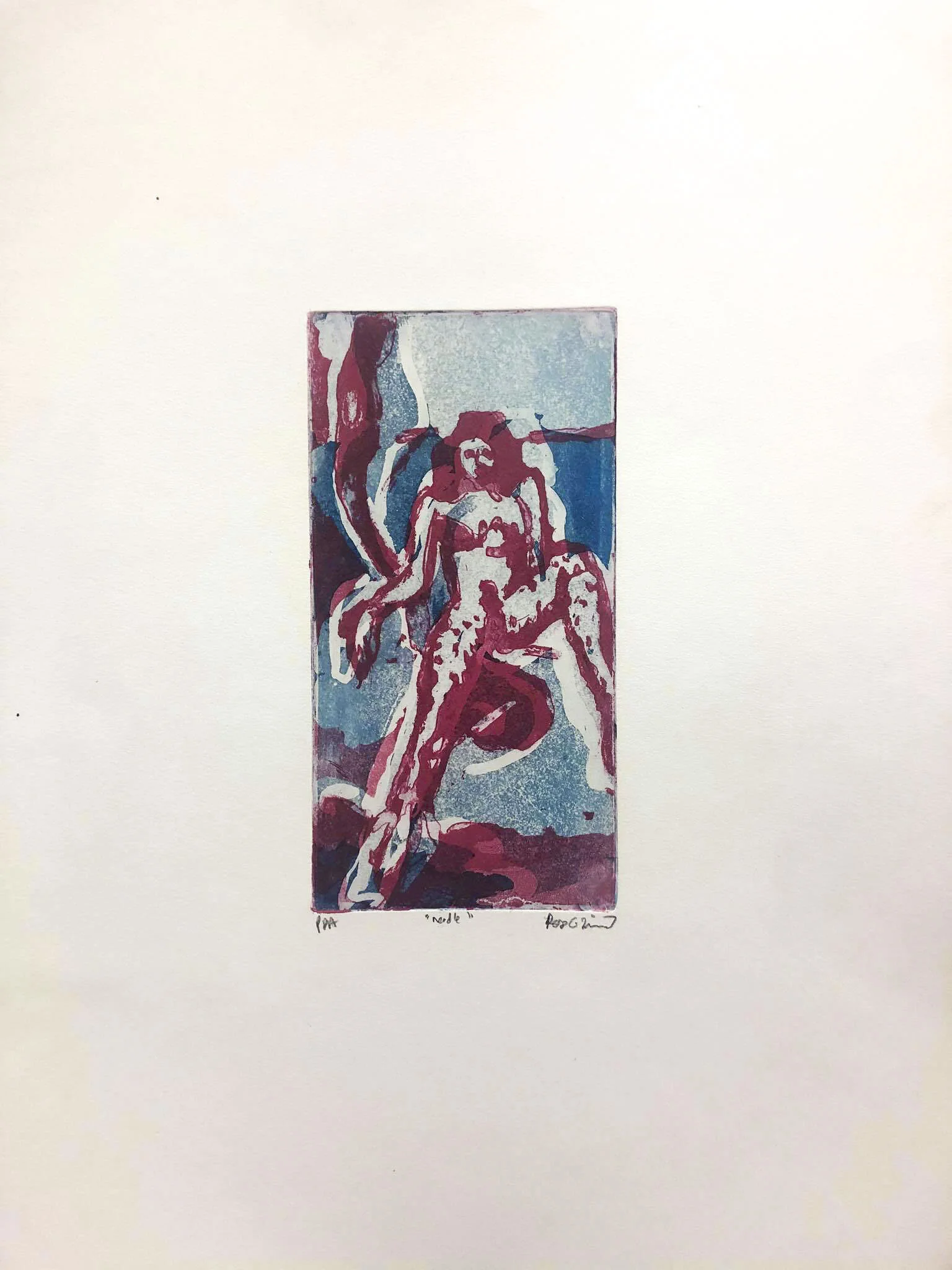 "Needle"  Maniera dello Zucchero su due Lastre di Rame 5x10"