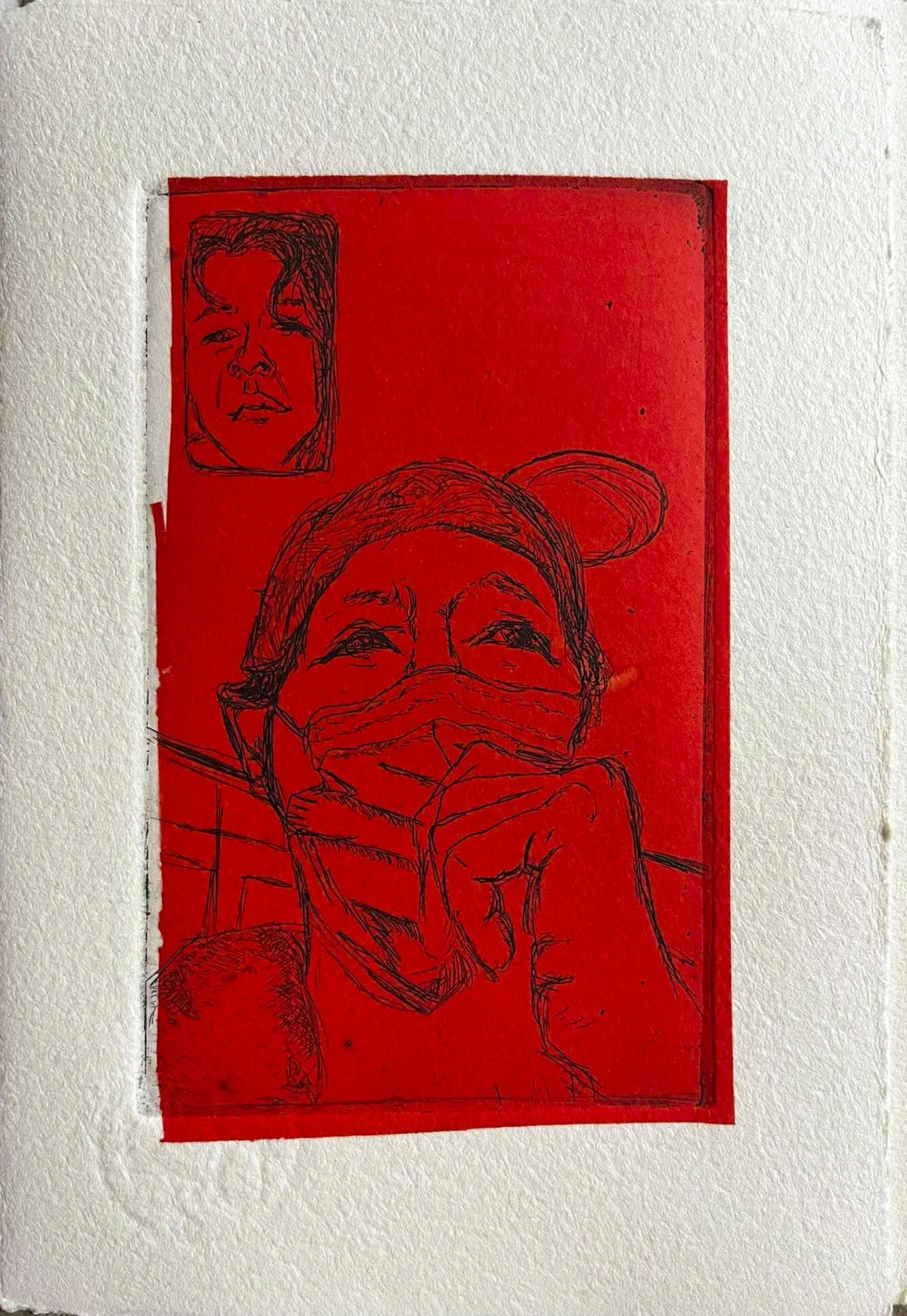 "Screenshot 1" Hardground on Zinc with Chine Colle 