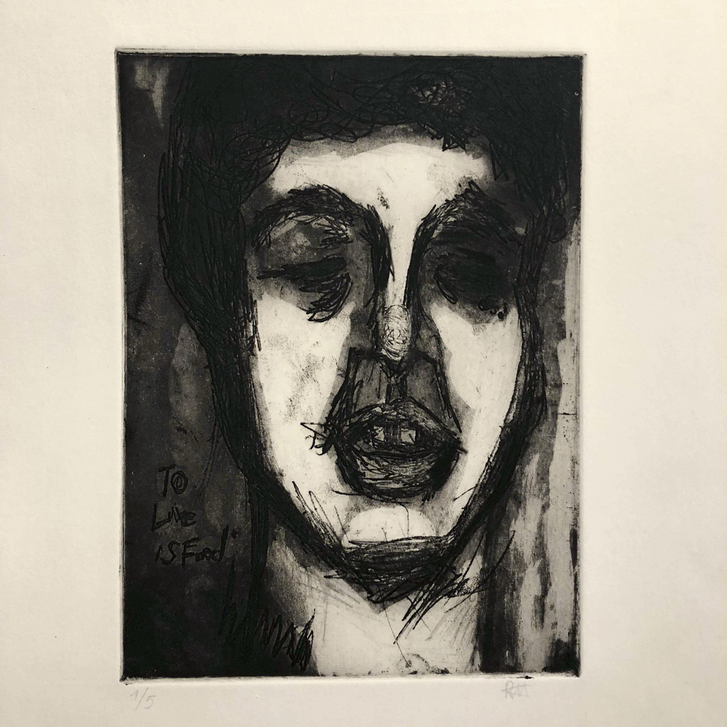 "To Live is Food" Acquaforte e Acquatinta su Zinco 6x8"