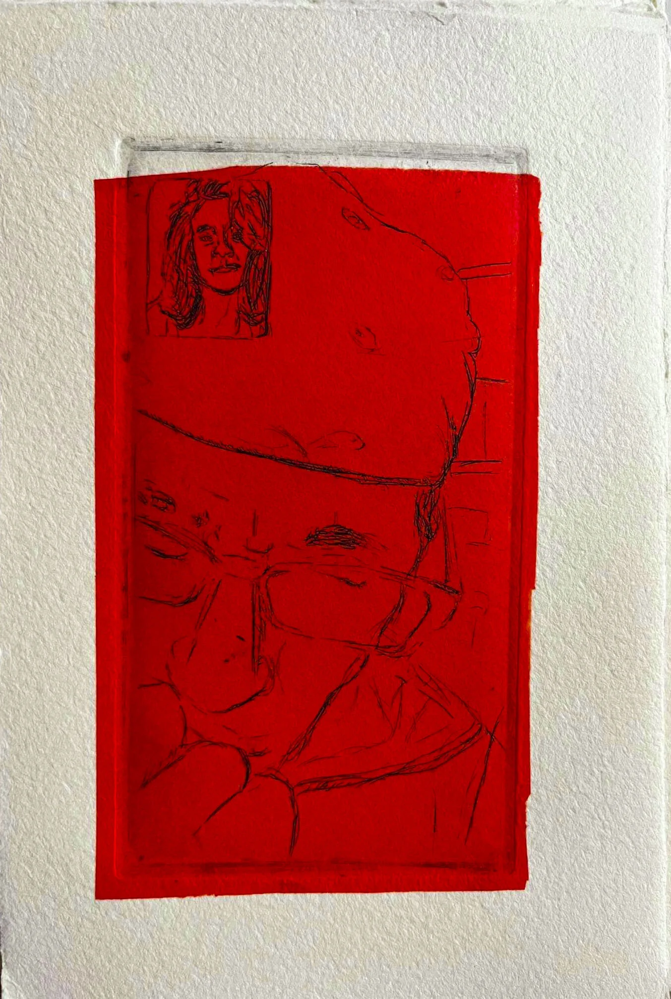 "Screenshot 9" Hardground on Zinc with Chine Colle 