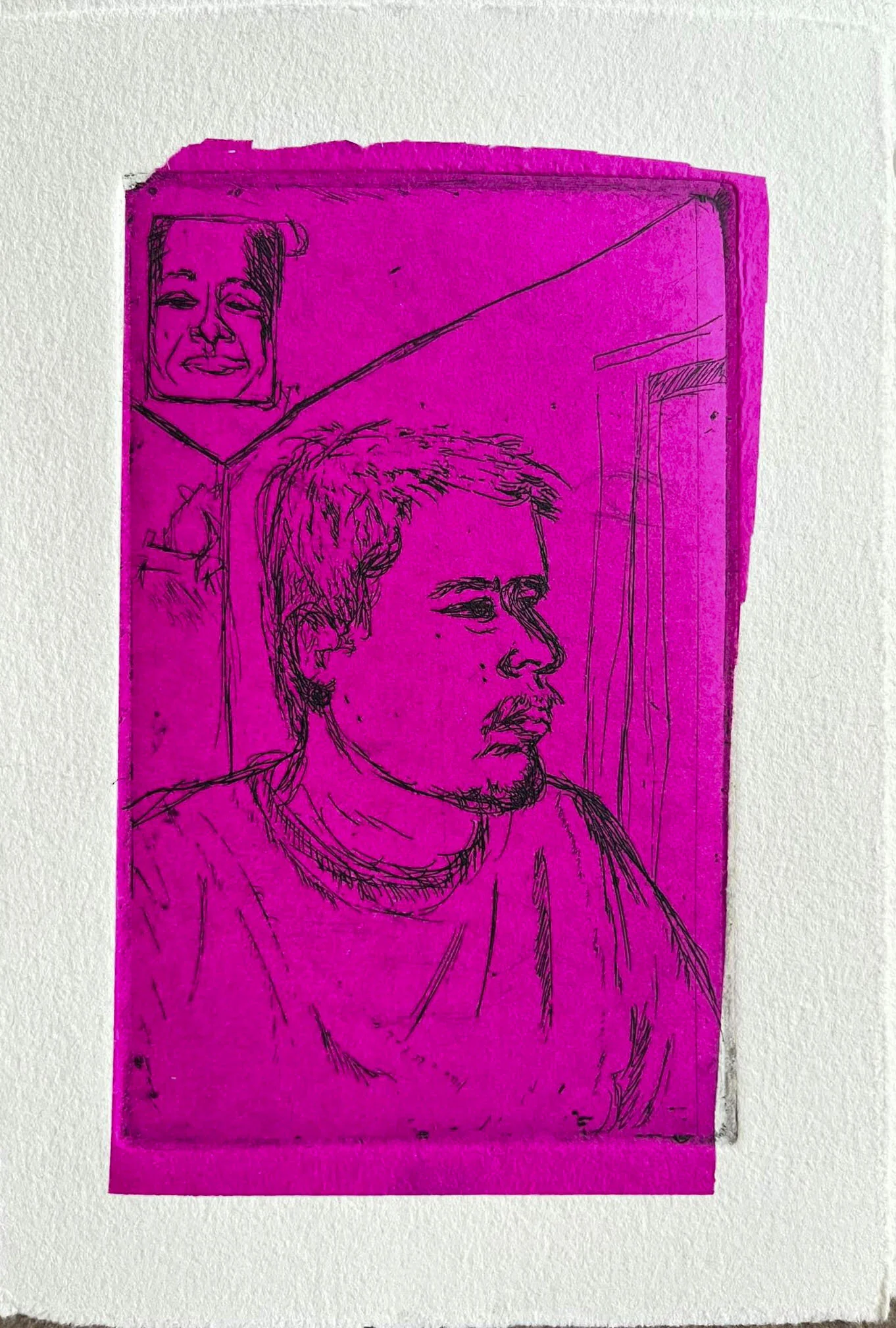 "Screenshot 13" Hardground on Zinc with Chine Colle 