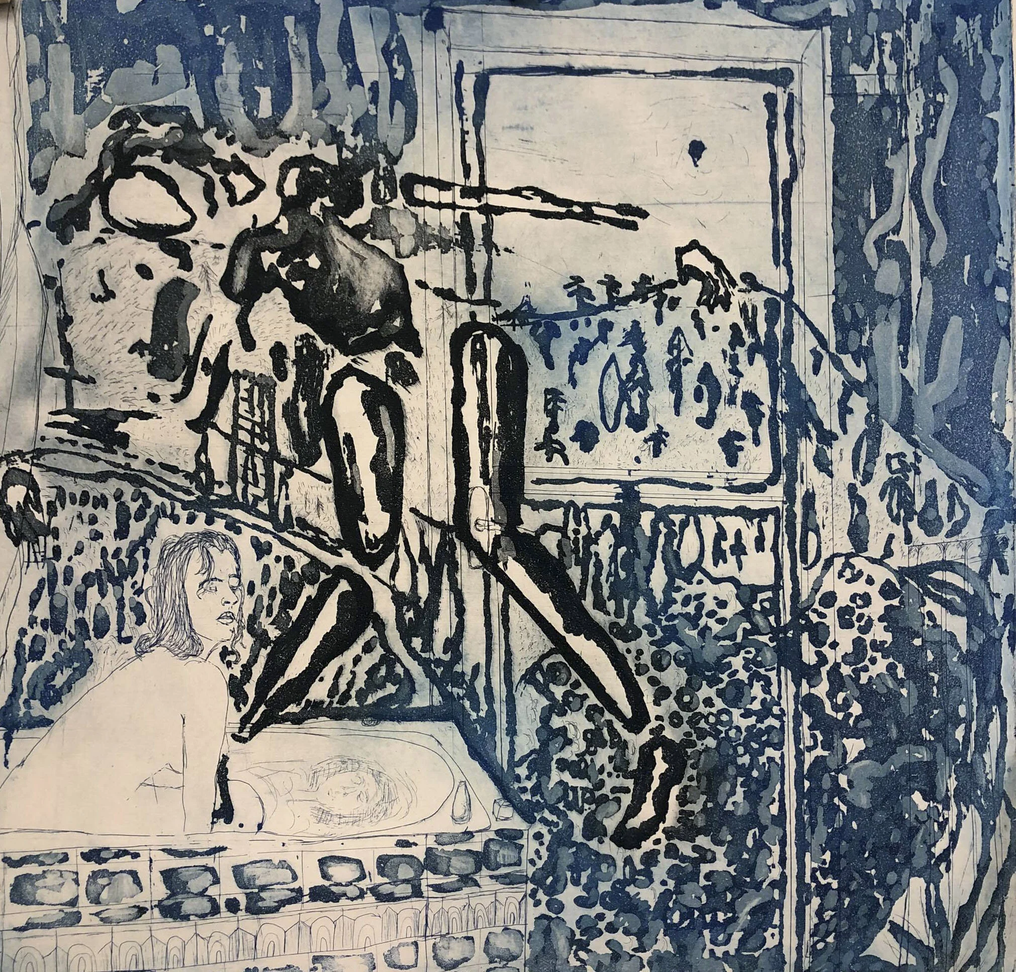 Two different inks on one plate 