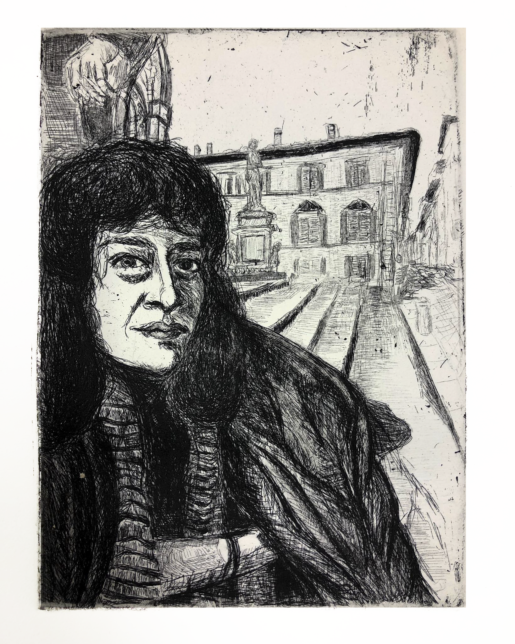 "Santa Croce" Acquaforte su Zinco 8x10"