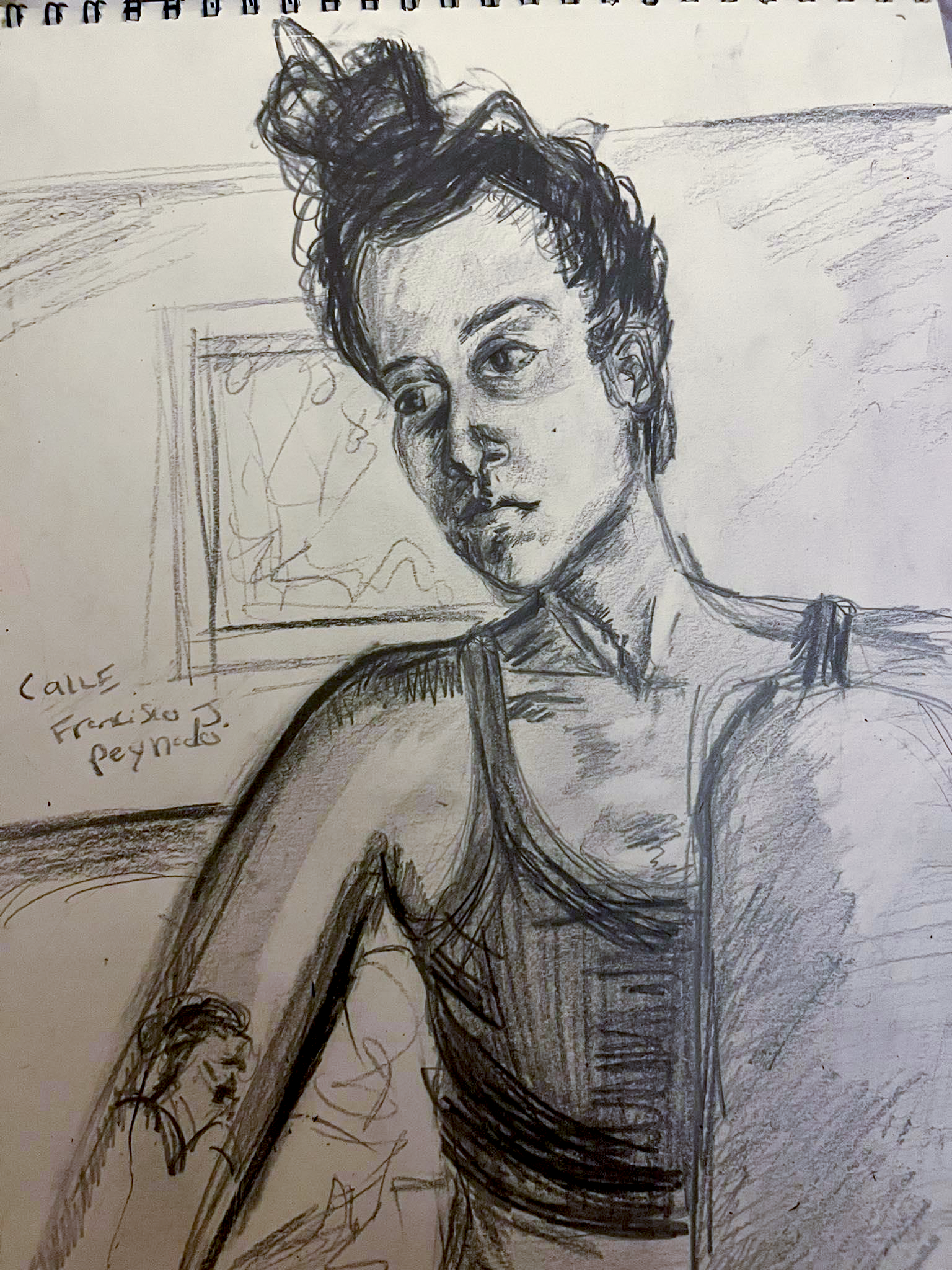 "Calle Francisco J.Peynado " Graphite on Paper 8x10"