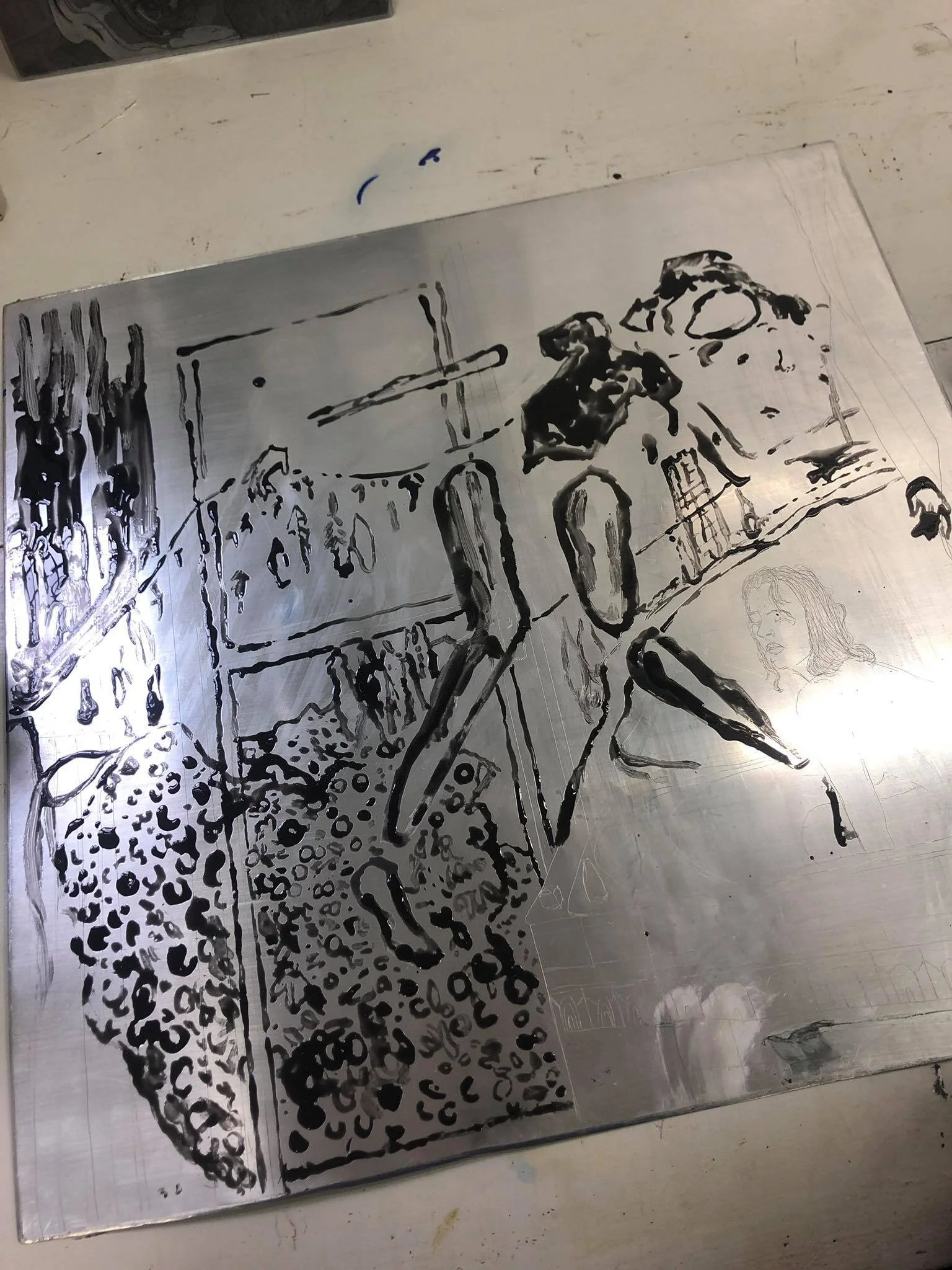 Sugar Lift or Maniera Lo Zucchero in process. 