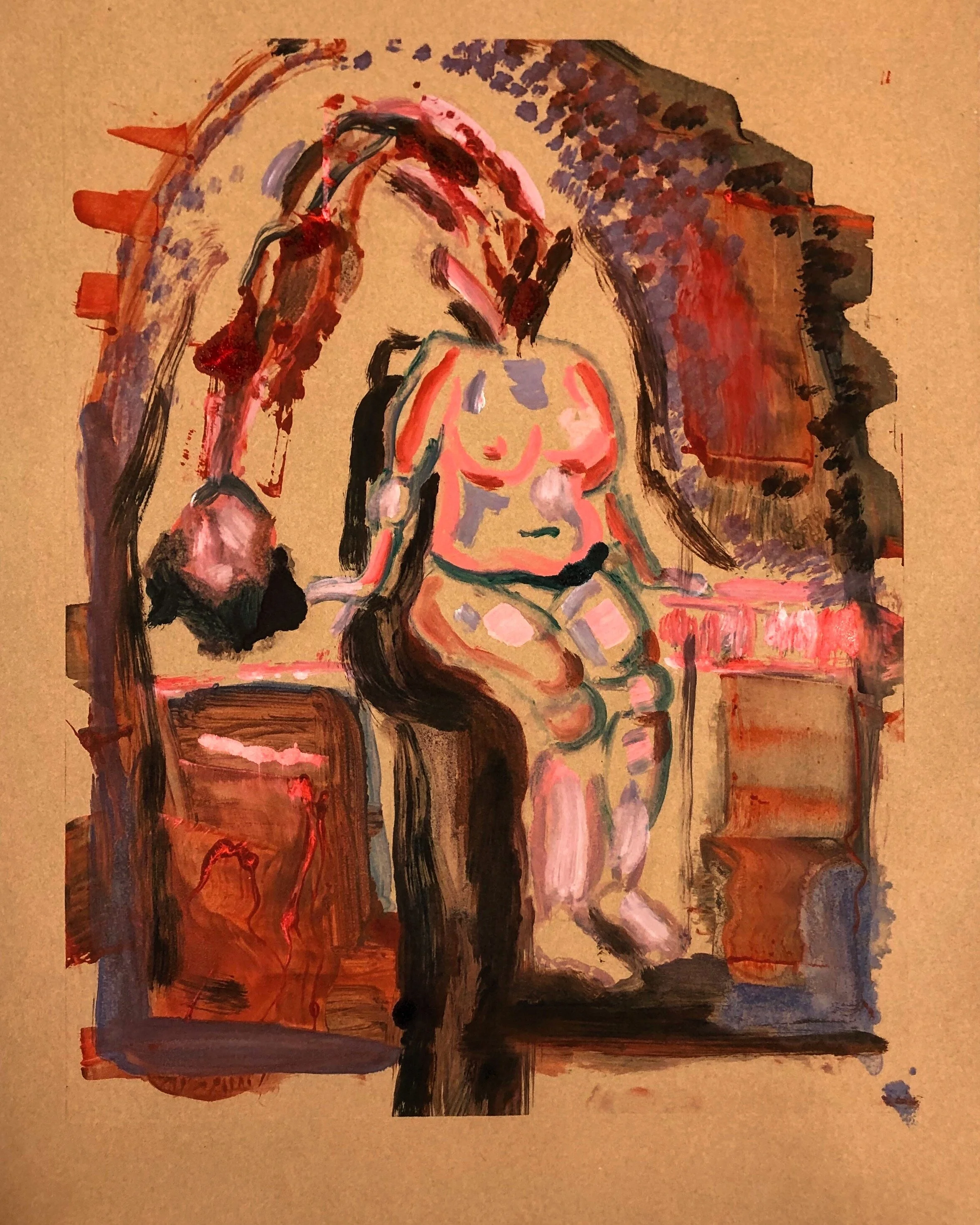 "Headless" Monoprint 10x12"