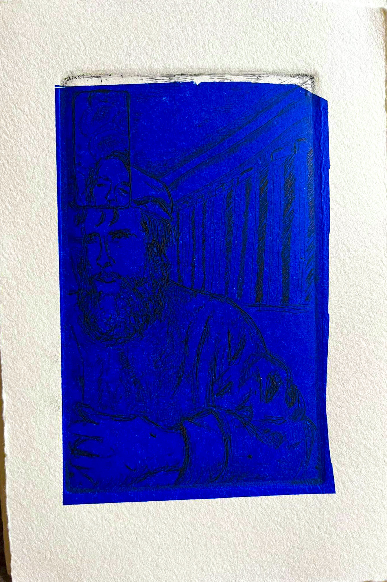 "Screenshot 6" Hardground on Zinc with Chine Colle 