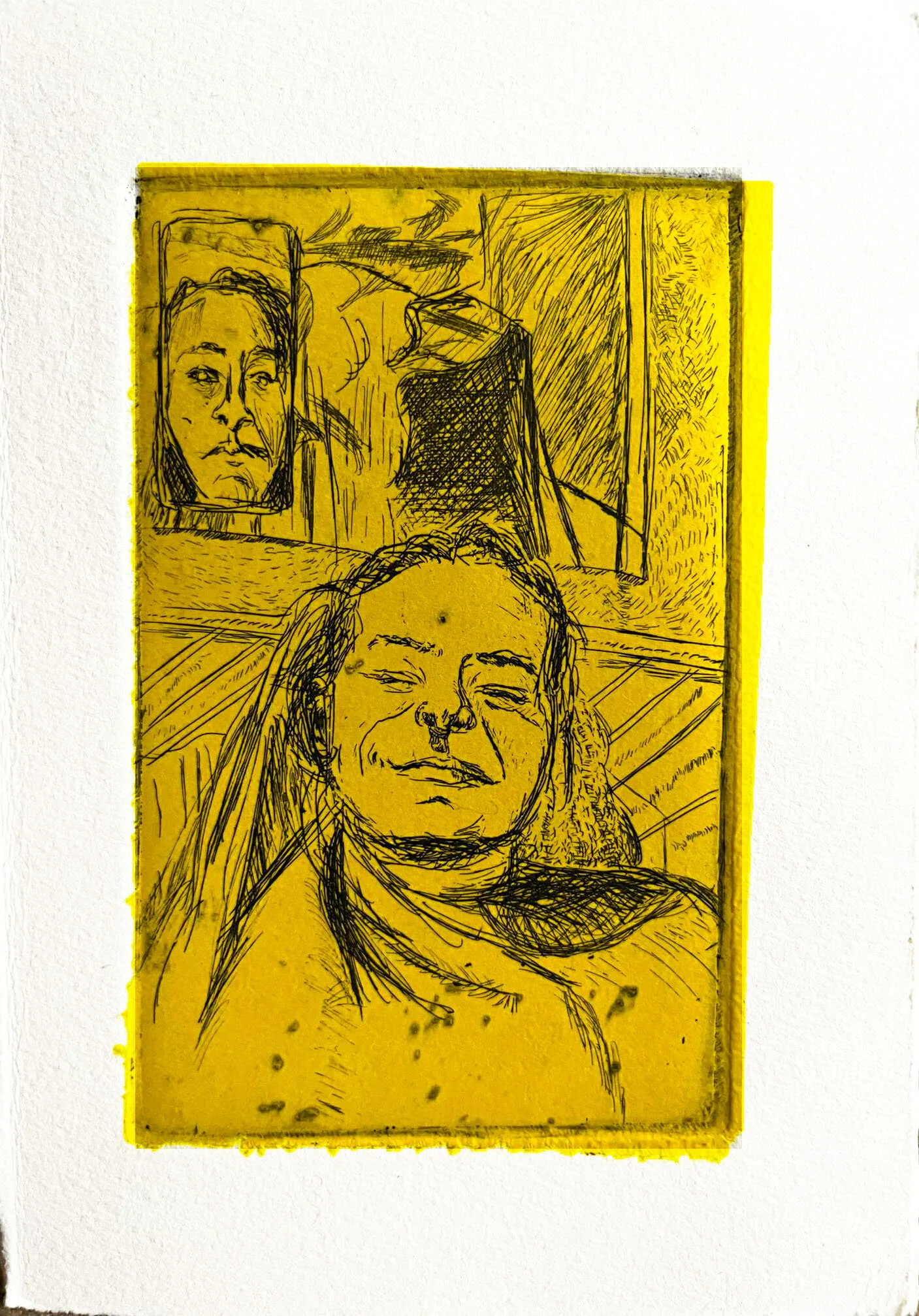 "Screenshot 2" Hardground on Zinc with Chine Colle 