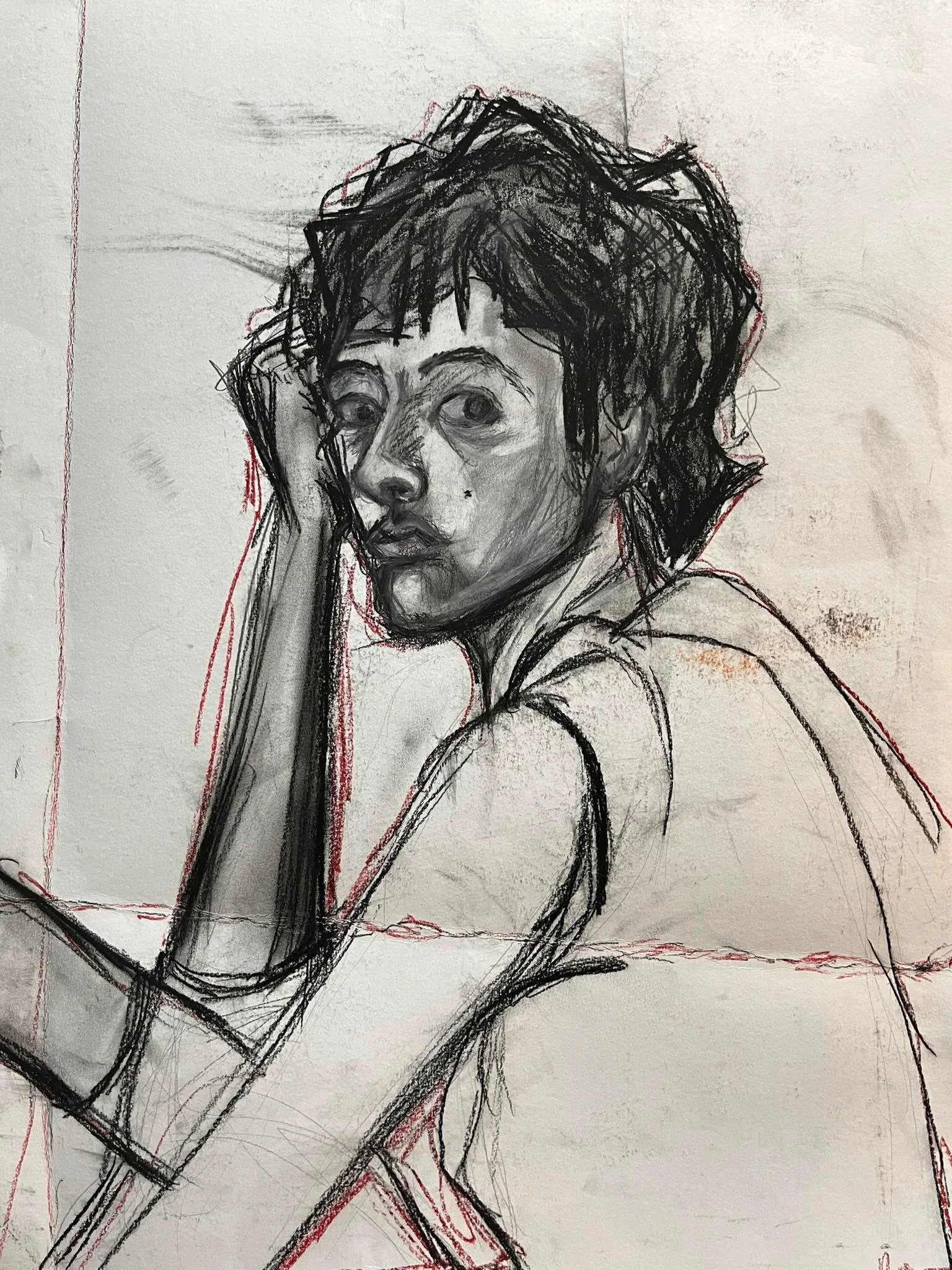 "Rosa3" Charcoal on Paper 18x24"