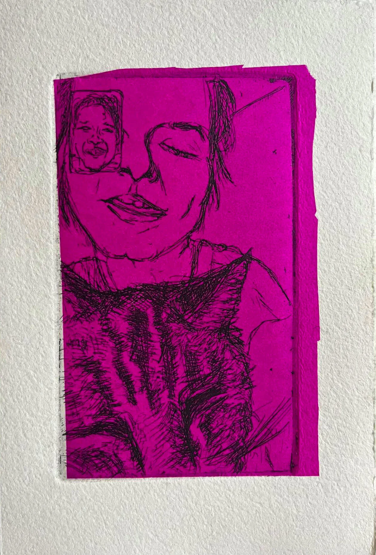 "Screenshot 7" Hardground on Zinc with Chine Colle 