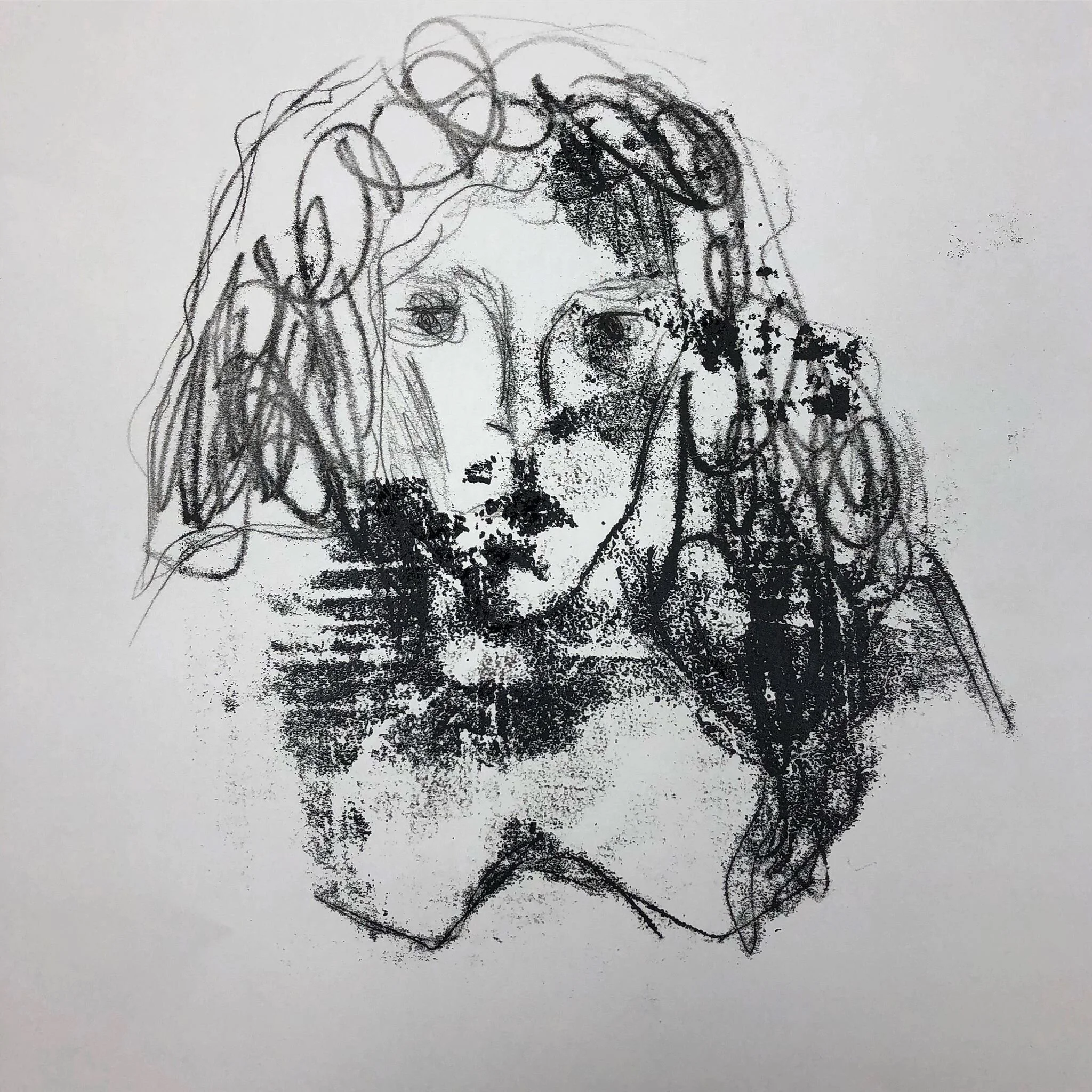 "Rosa9" Monoprint  12x12"