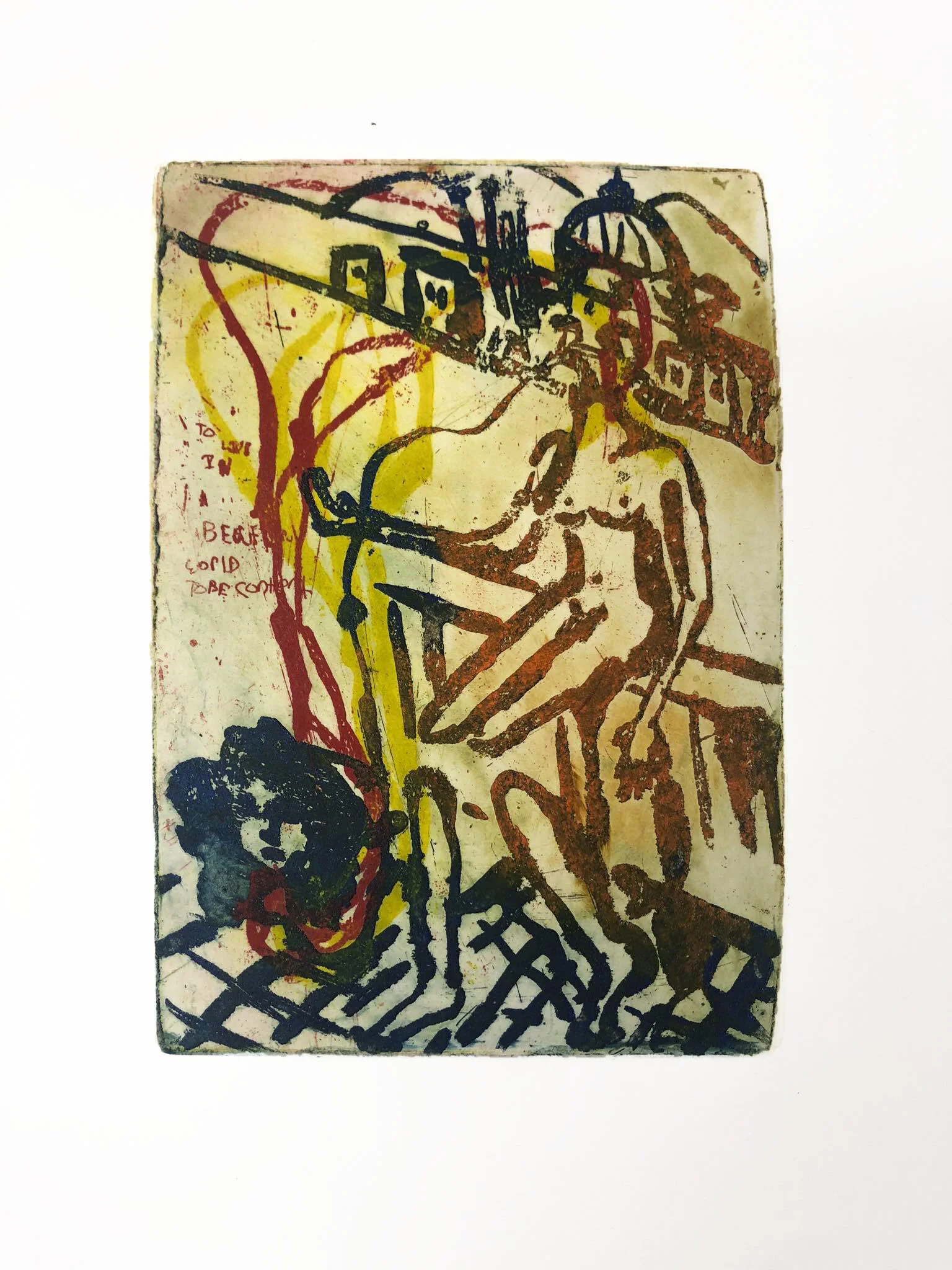 "To Be Content" Maniera dello Zucchero su 3 Lastre  di Rame 5x8"