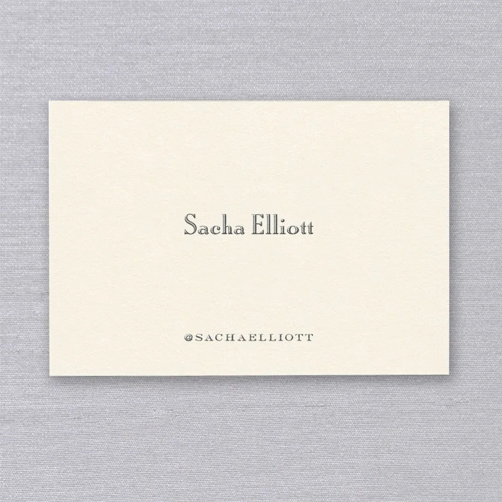 engraved visiting cards