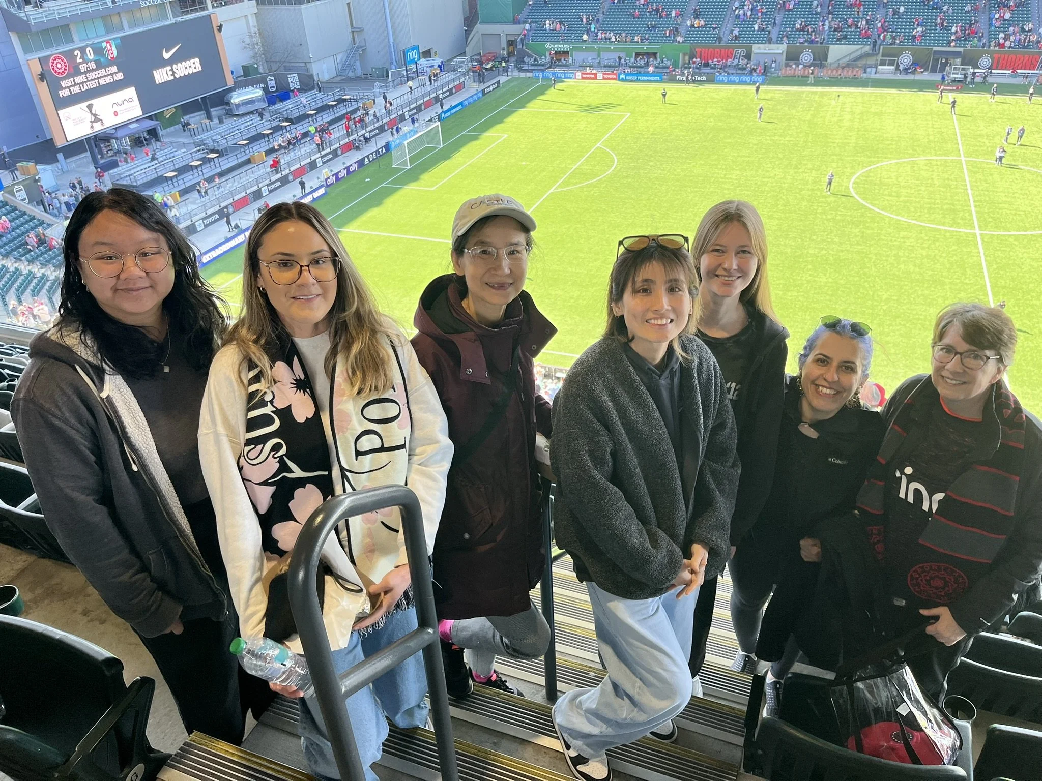 lab outing to Portland Thorns game