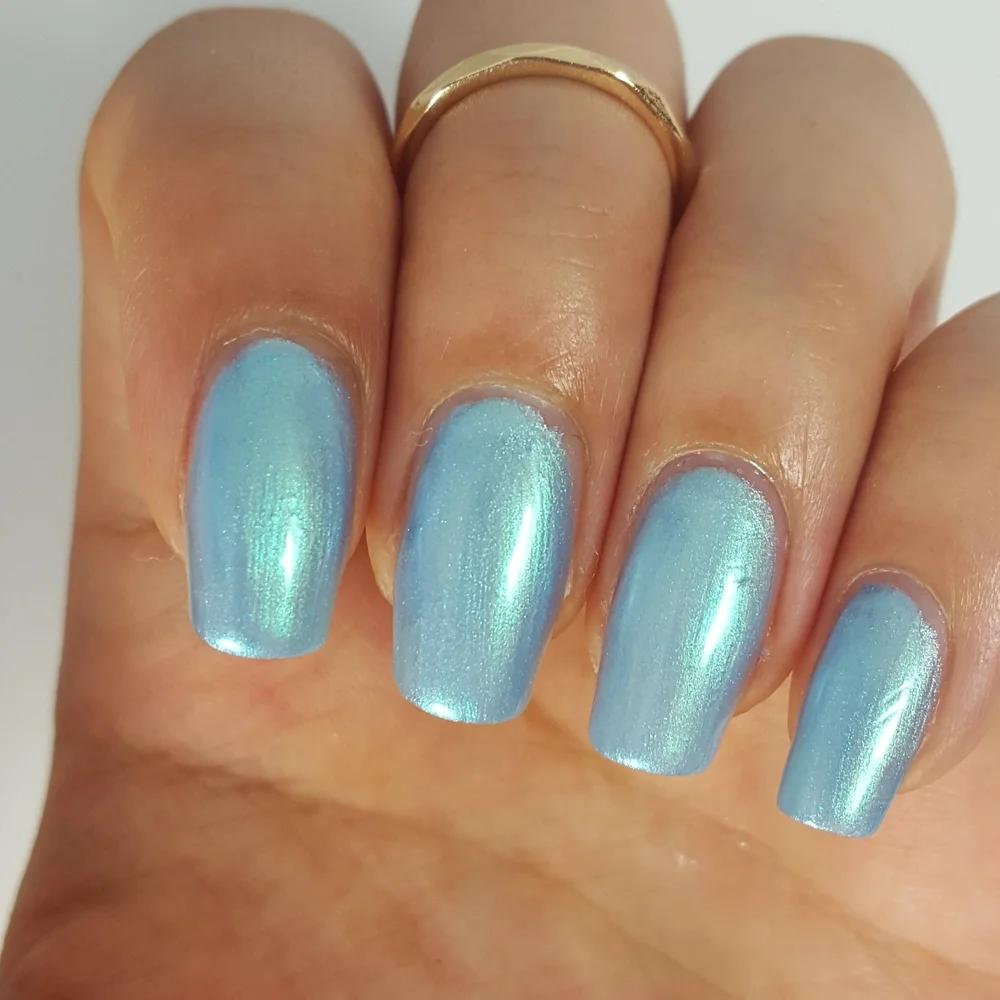 Ocean Pearl and Turquoise Crystal — Shiny Nail Polish