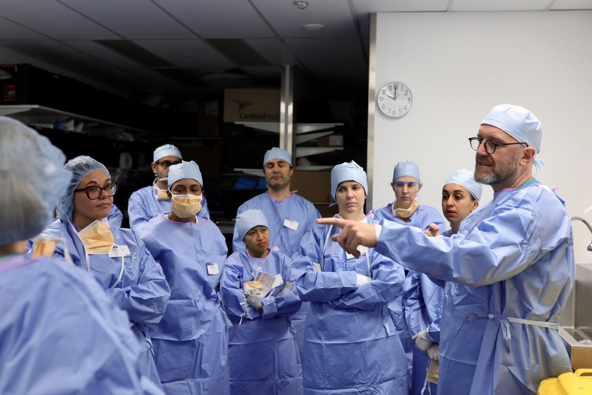 Michael teaching pelvic anatomy at the AGES Laparoscopic Anatomy, Pelvic Dissection (LapD) Workshop 2019