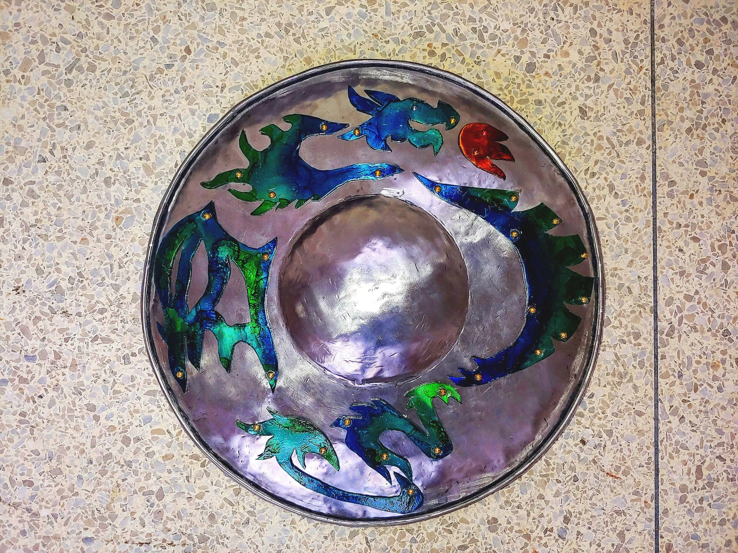 Buckler- Design created by me, paint treated with FEV