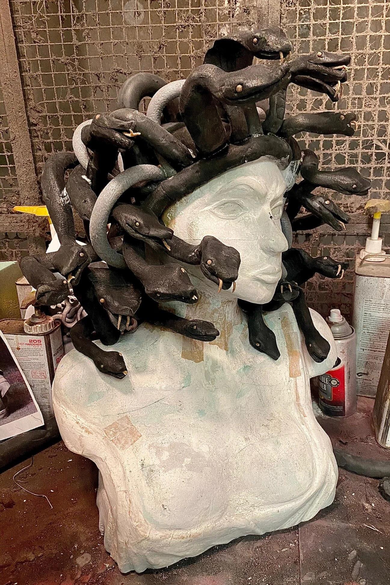 Applying snakes with Contact Cement 