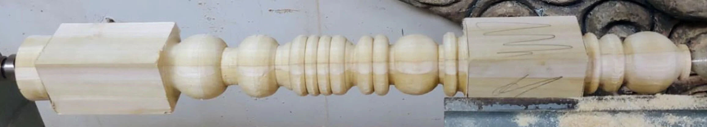 Lathed center column based off my own design 