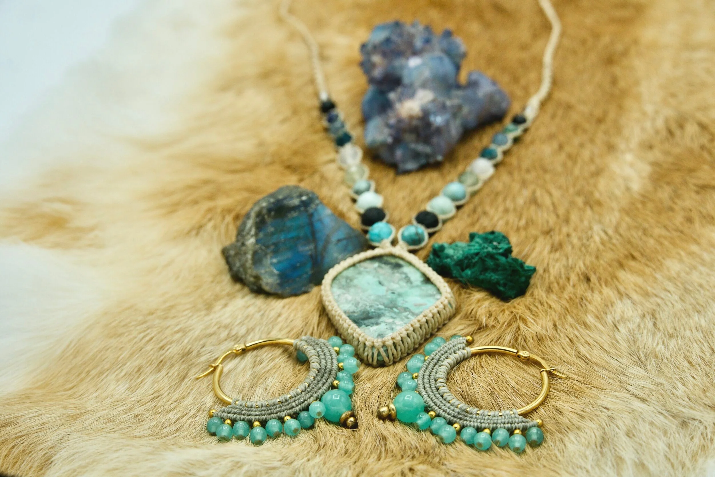 Antique Turquoise Adjustable Macrame 