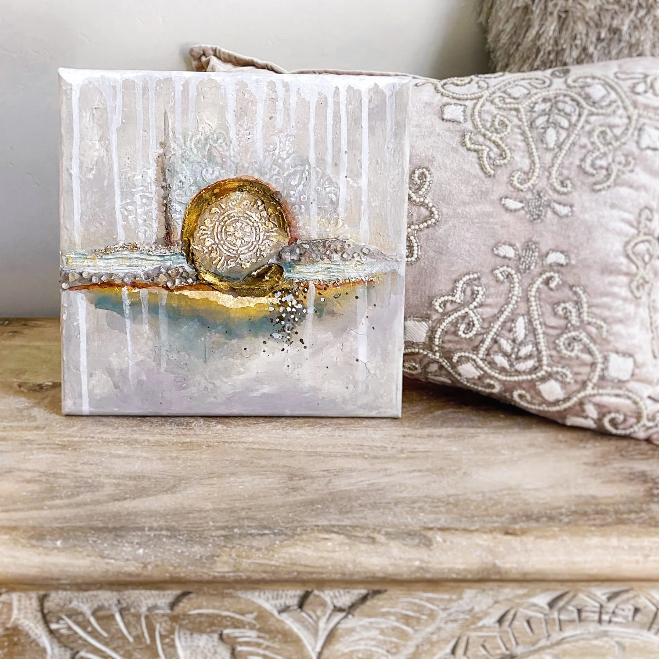 A New Day - Mixed Media Metal Element Painting