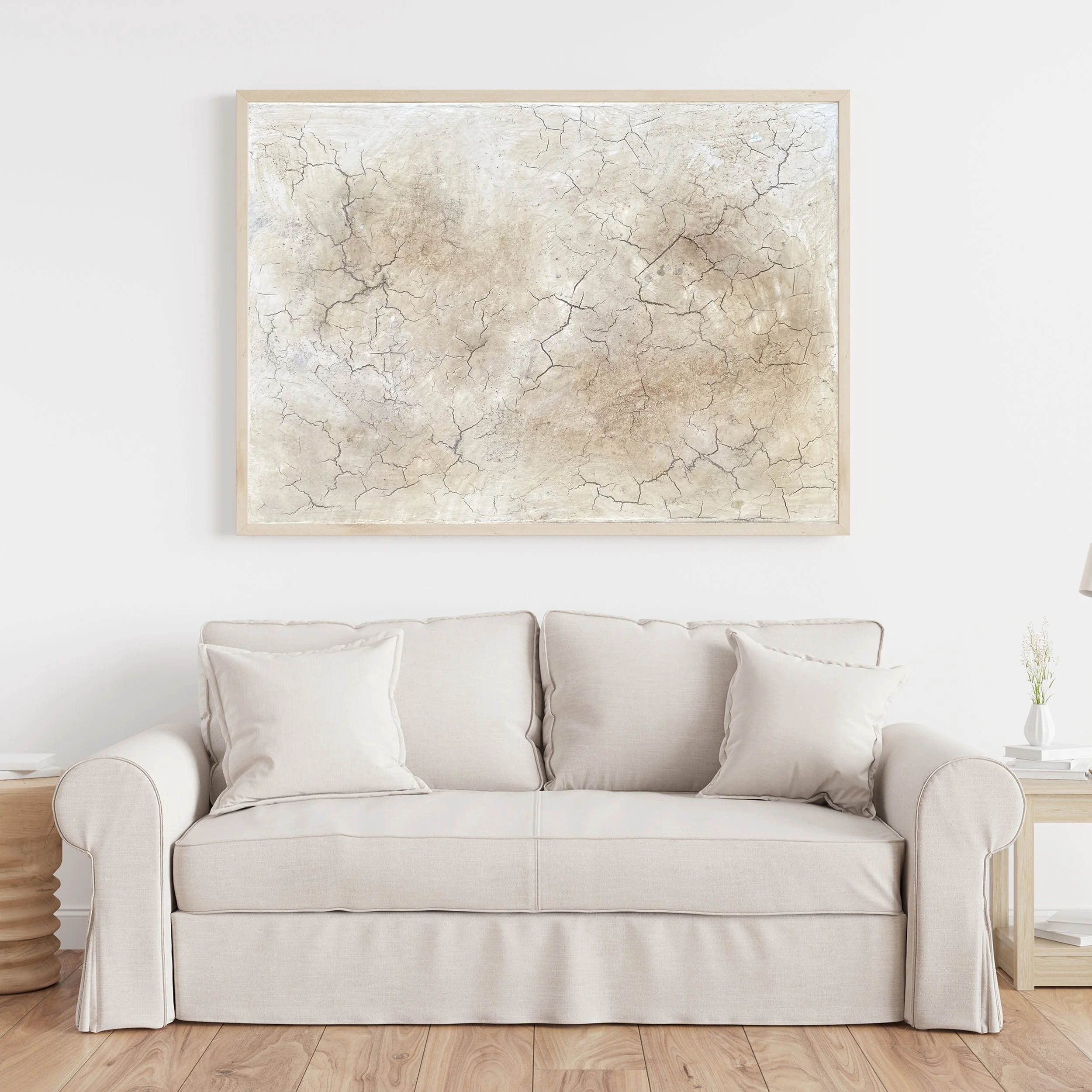 neutral palette textural abstract modern art natural elements elemental artwork raku pottery inspired earth inspired earth pigments hand made paint cracked desert home art