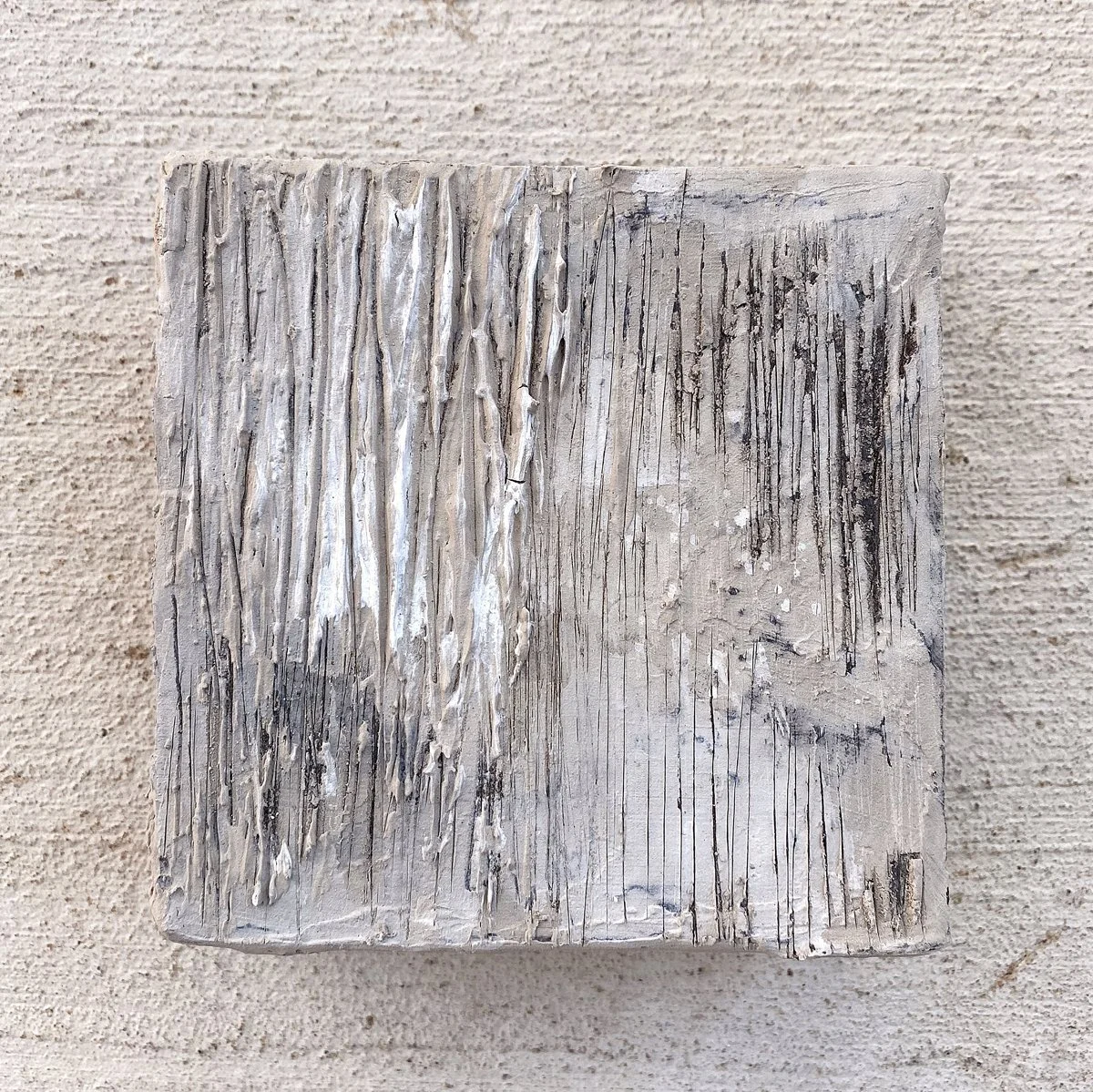 Linear Expression - Organic Relic Mixed Media Air Element Painting