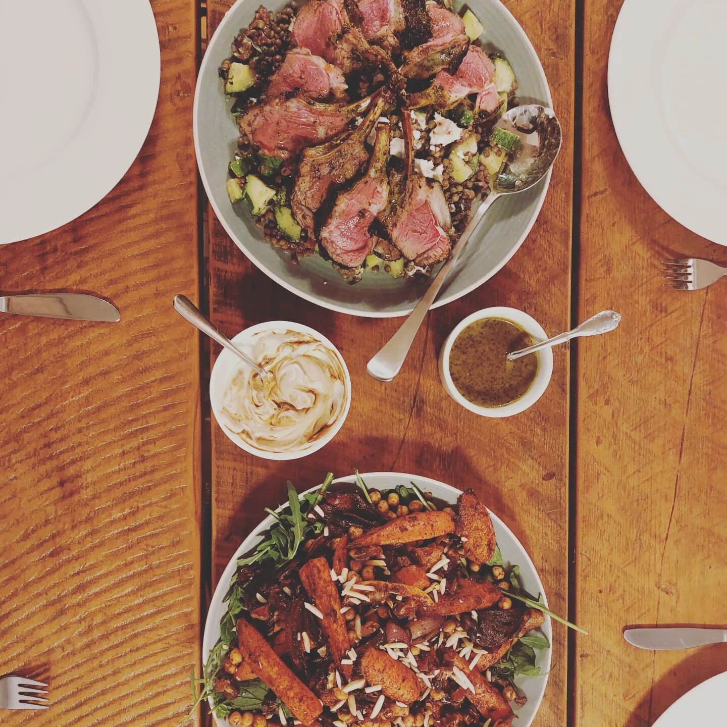 Wet windy winter nights call for scrumptious feasts I reckon, recipe testing went deliciously tonight! Thanks to my mum for being my sous chef, she's a legend! 

#nzlamb #lambrack #puylentils #moroccancarrots #recipetesting #winterwedding