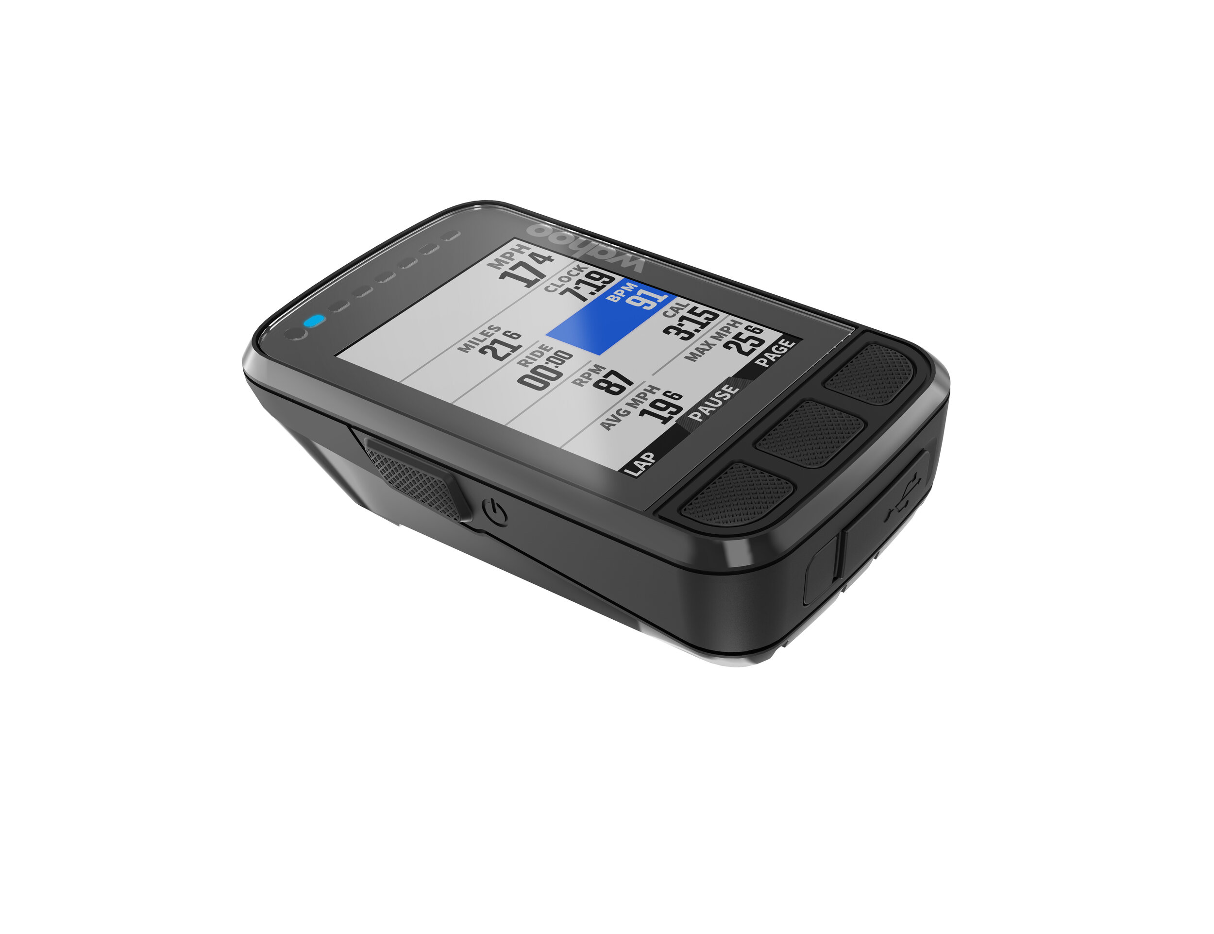 Wahoo_ELEMNT BOLT v2 GPS Cycling Computer_WFCC5_Bolt_FaceUpAngledNonDrive-NoMount.jpg